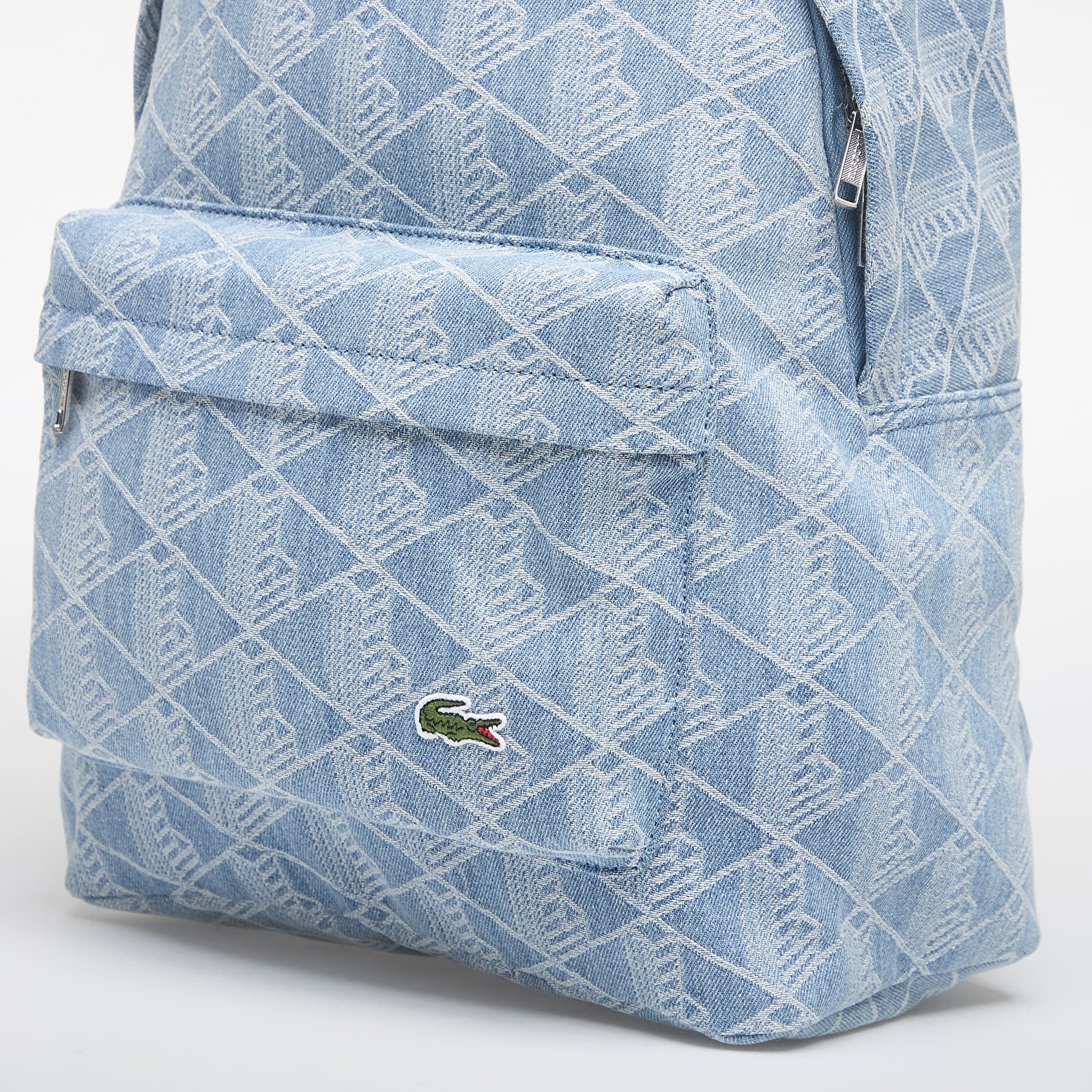 Ruksaci LACOSTE Backpack Silver Chine/ Black-Silver Chine