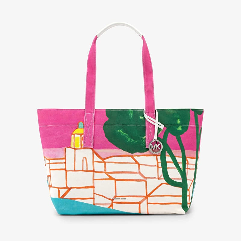 Michael Kors X Christina Zimpel Large Tote Raspberry Multi