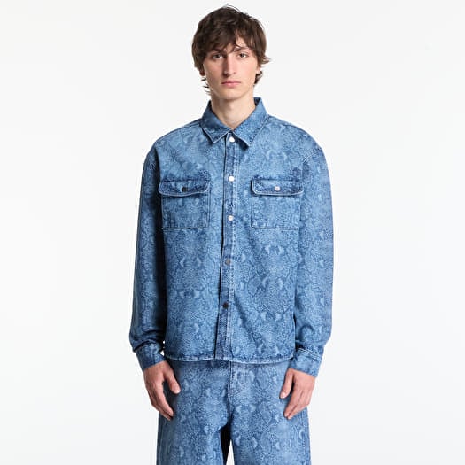 Shirt Daily Paper Snake Laser Rahul Denim Shirt Blue