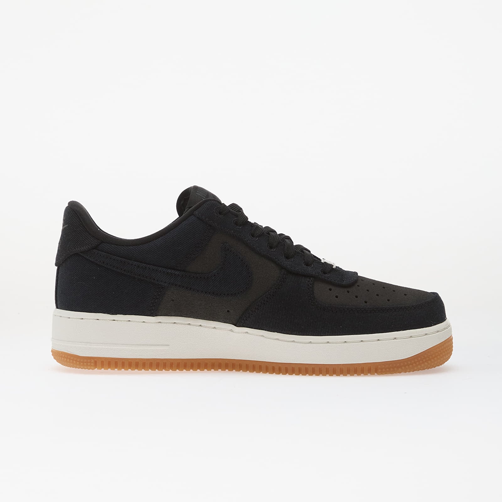 Men's sneakers and shoes Nike Air Force 1 '07 Lv8 Denim Black/ Black-Dk Smoke Grey-Gum Med Brown