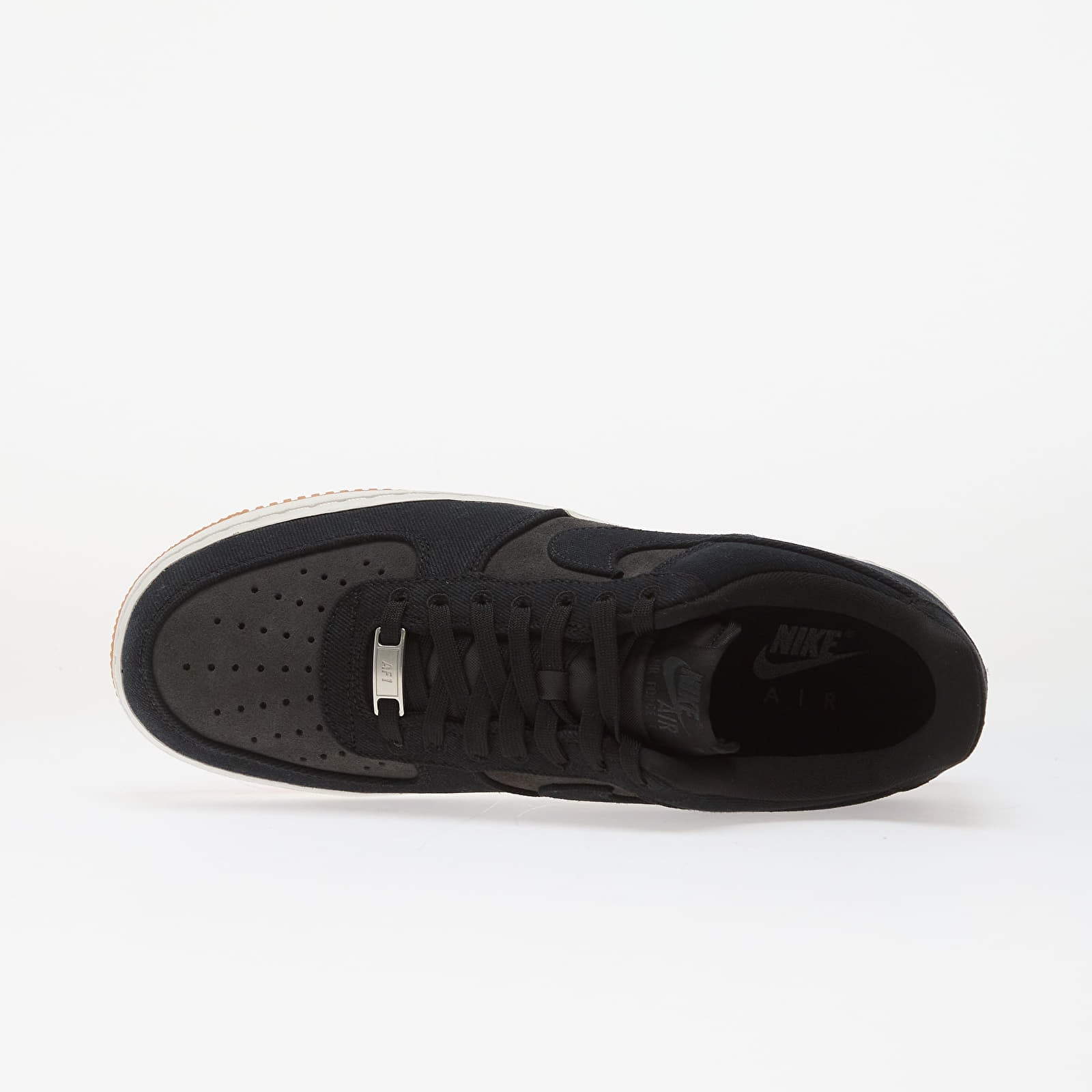 Men's sneakers and shoes Nike Air Force 1 '07 Lv8 Denim Black/ Black-Dk Smoke Grey-Gum Med Brown