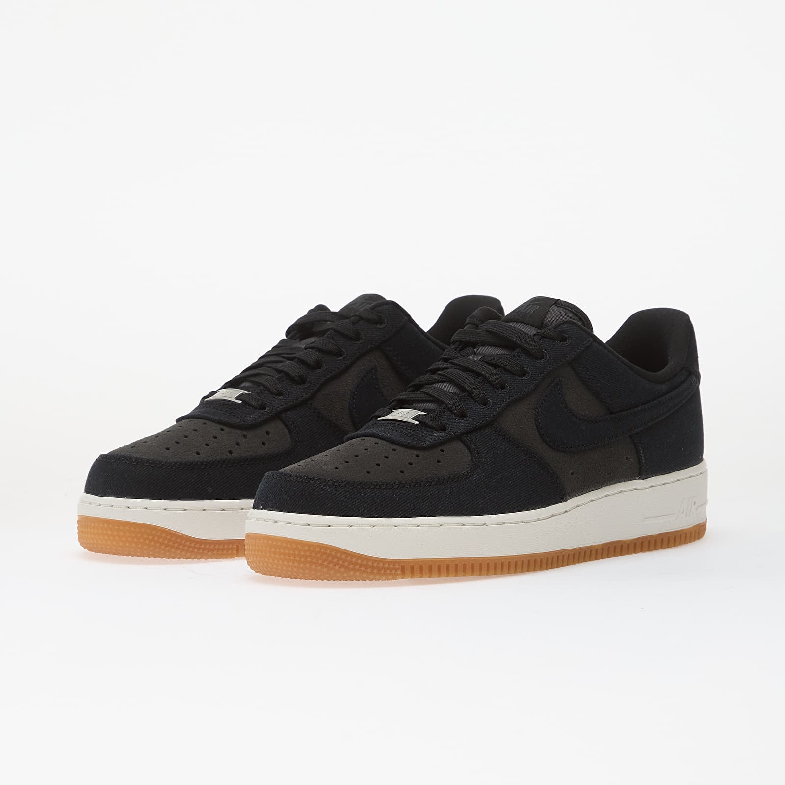 Men's sneakers and shoes Nike Air Force 1 '07 Lv8 Denim Black/ Black-Dk Smoke Grey-Gum Med Brown