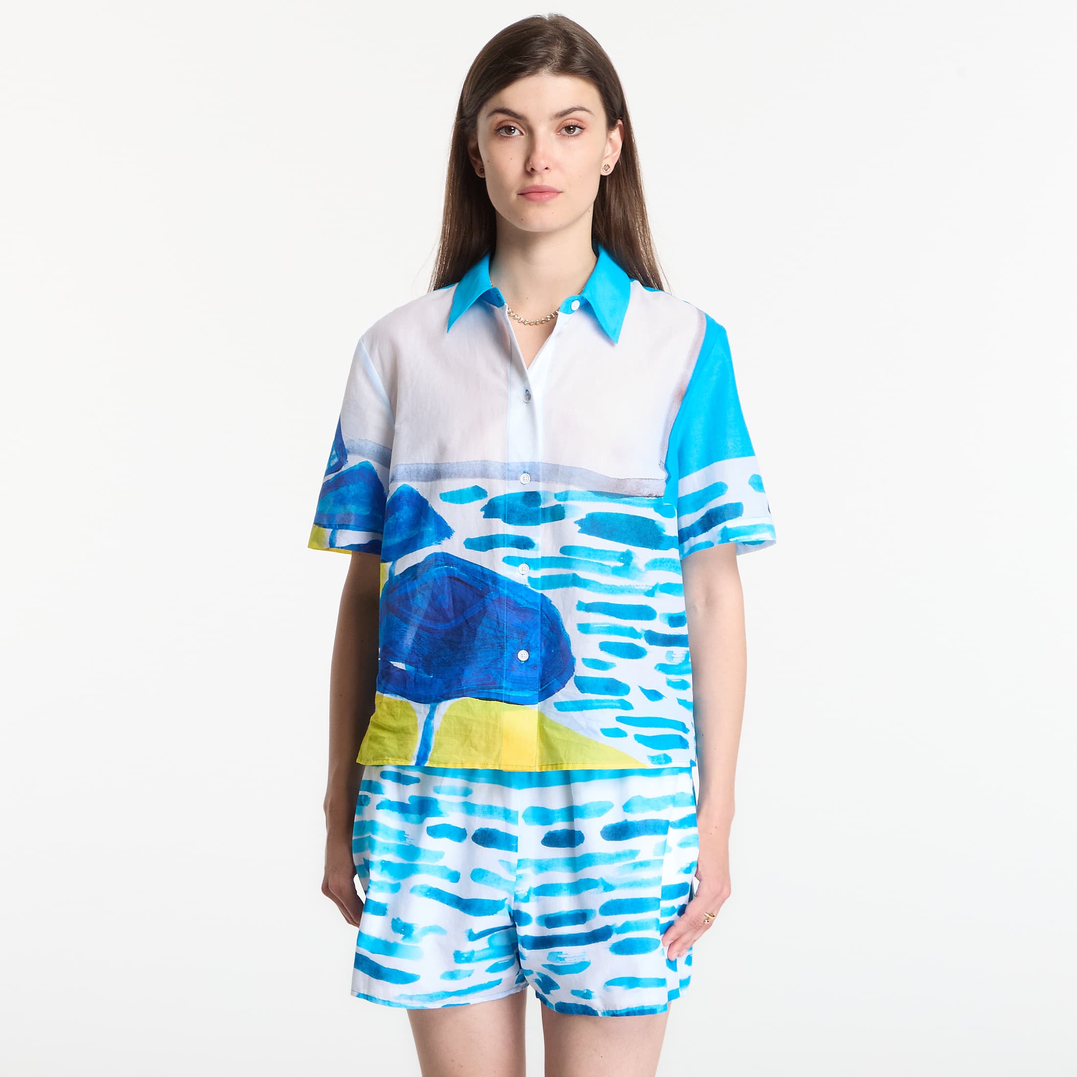 Overhemd Michael Kors X Christina Zimpel Beach Shirt White XS