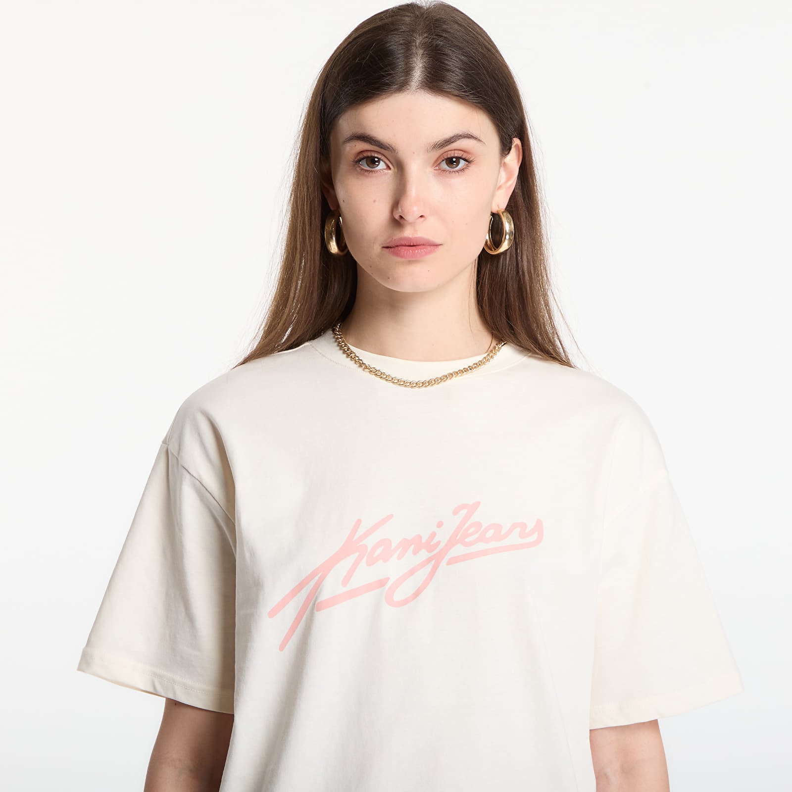 Marškinėliai Karl Kani Kani Jeans Oversized T-Shirt White