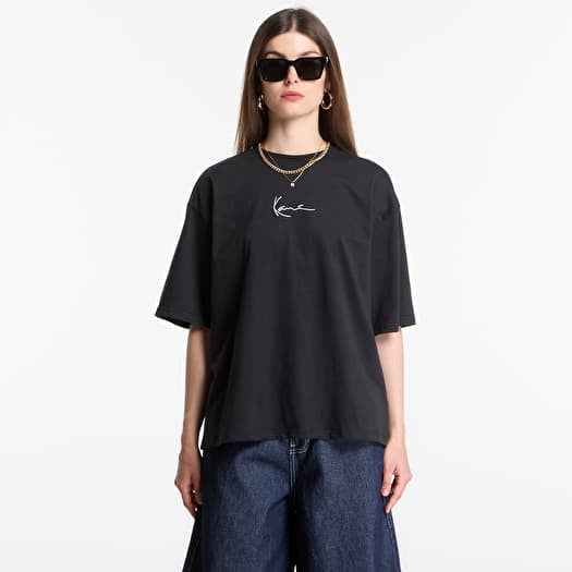 T-Shirt Karl Kani Signature Stencil Peached Oversized T-Shirt Black