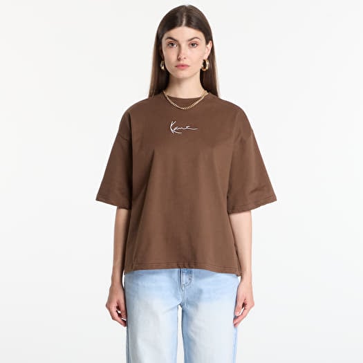 Tricou Karl Kani Signature Stencil Peached Oversized T-Shirt Brown