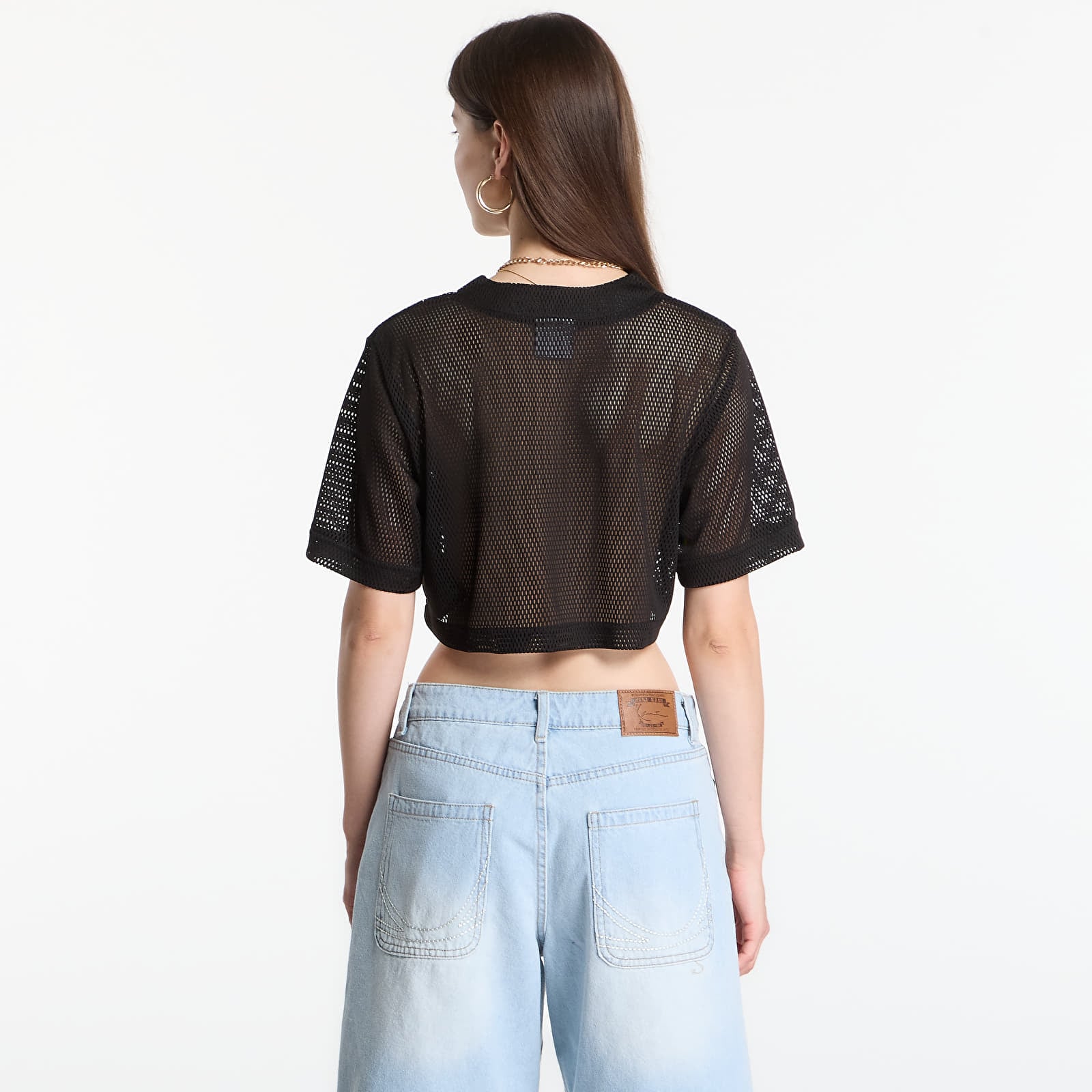 T-Shirts Karl Kani Mesh Cropped Baseball Shirt Black