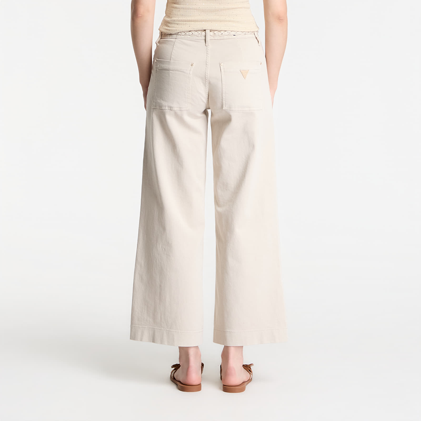 Džíny GUESS Zoya Crop Leg Braided Jeans Lovers Beach