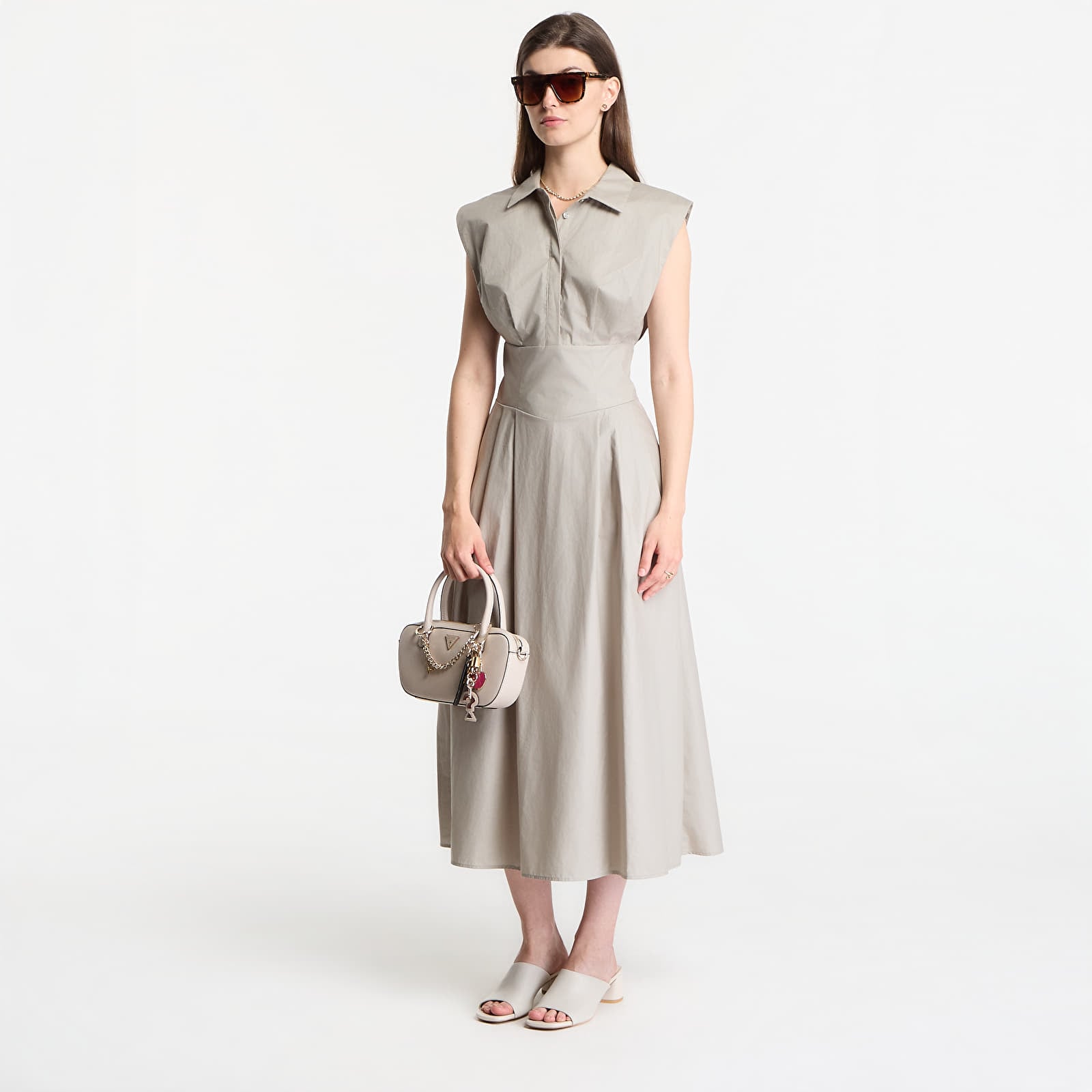 Rochii GUESS Sl Cherry Dress Sage Leaf