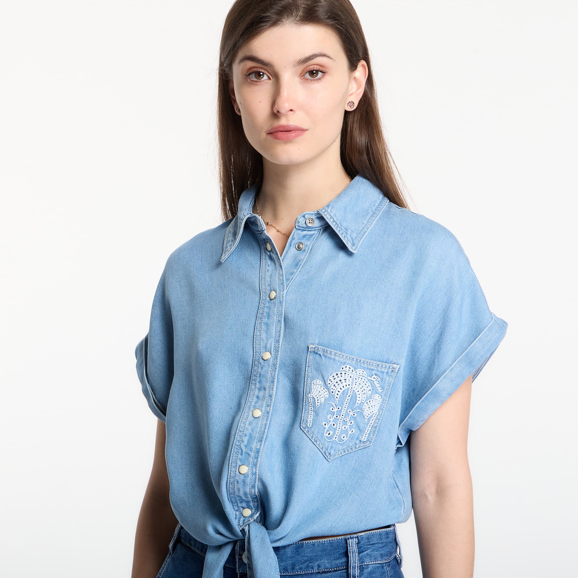 Πουκάμισο GUESS Ambra Shirt Playa Sol M