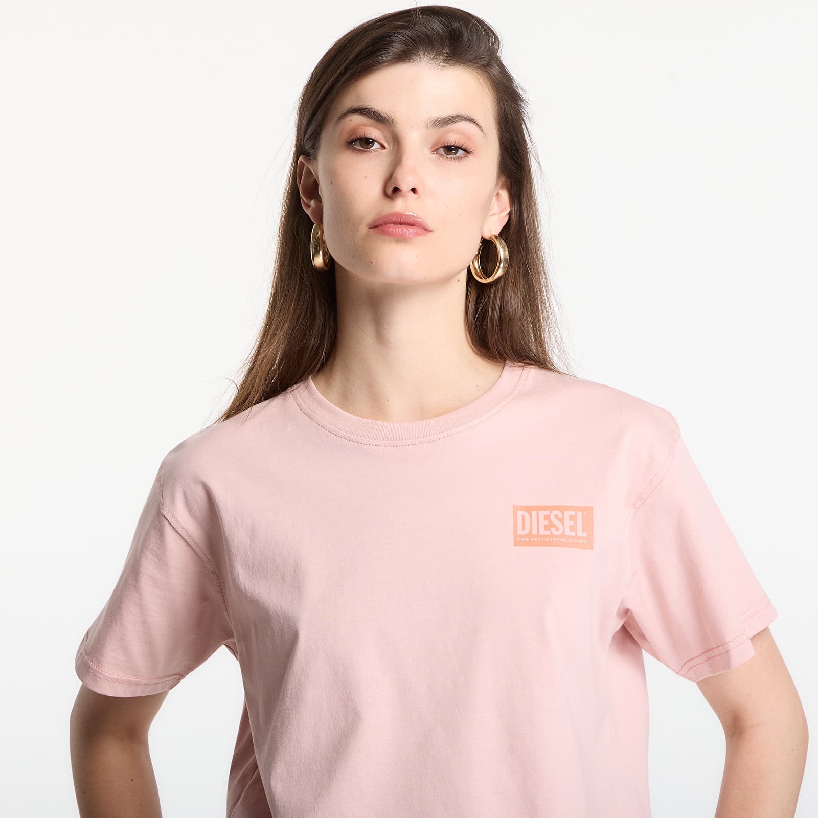 Naiste T-särgid Diesel T-Normy-S6 T-Shirt Pale Mauve
