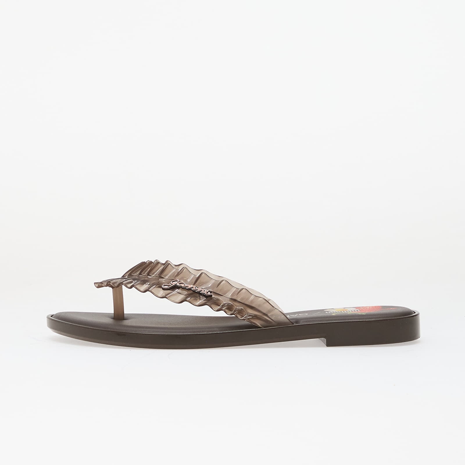 Γυναικεία παπούτσια Melissa Flip Flop Slim + Ganni Ad Brown