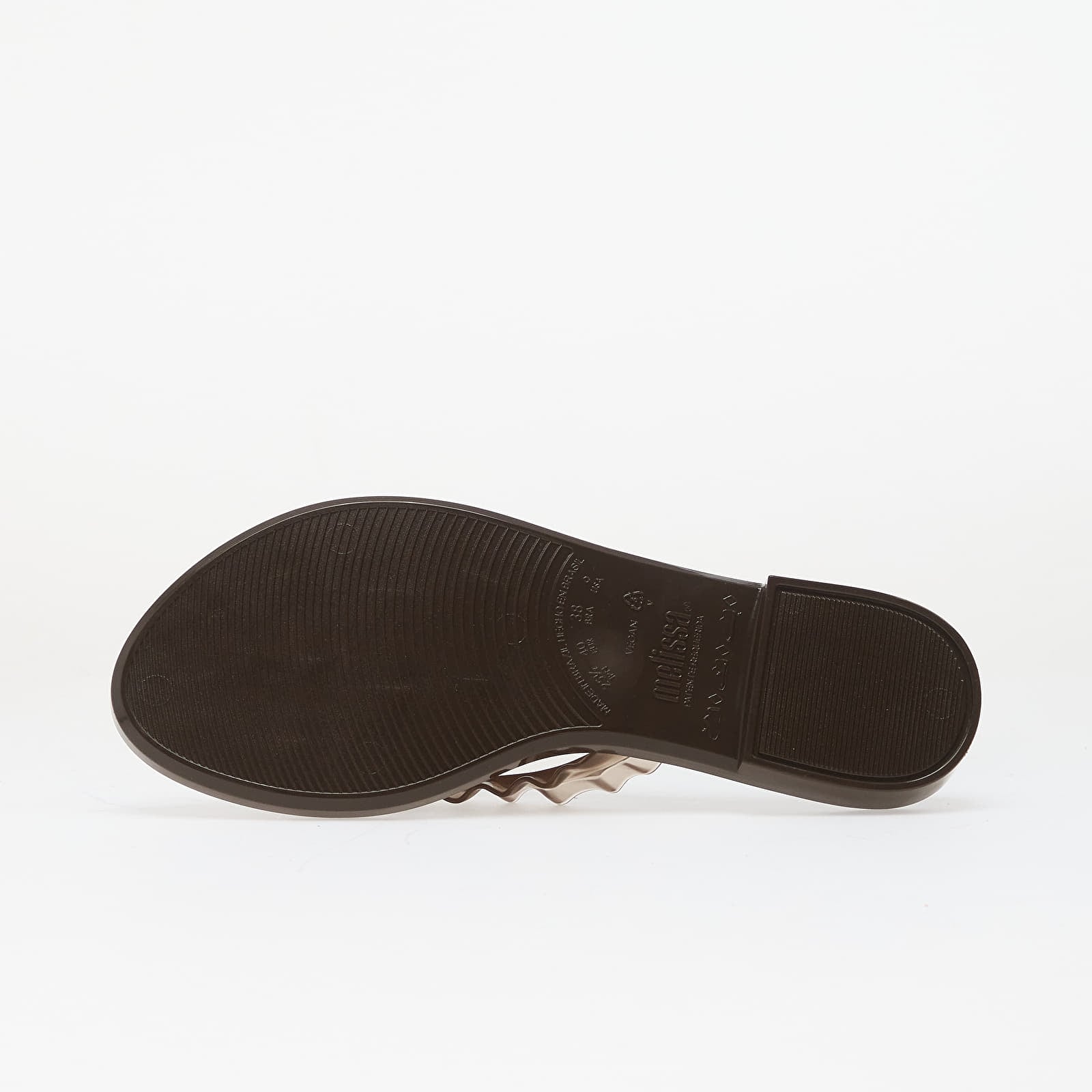 Γυναικεία παπούτσια Melissa Flip Flop Slim + Ganni Ad Brown