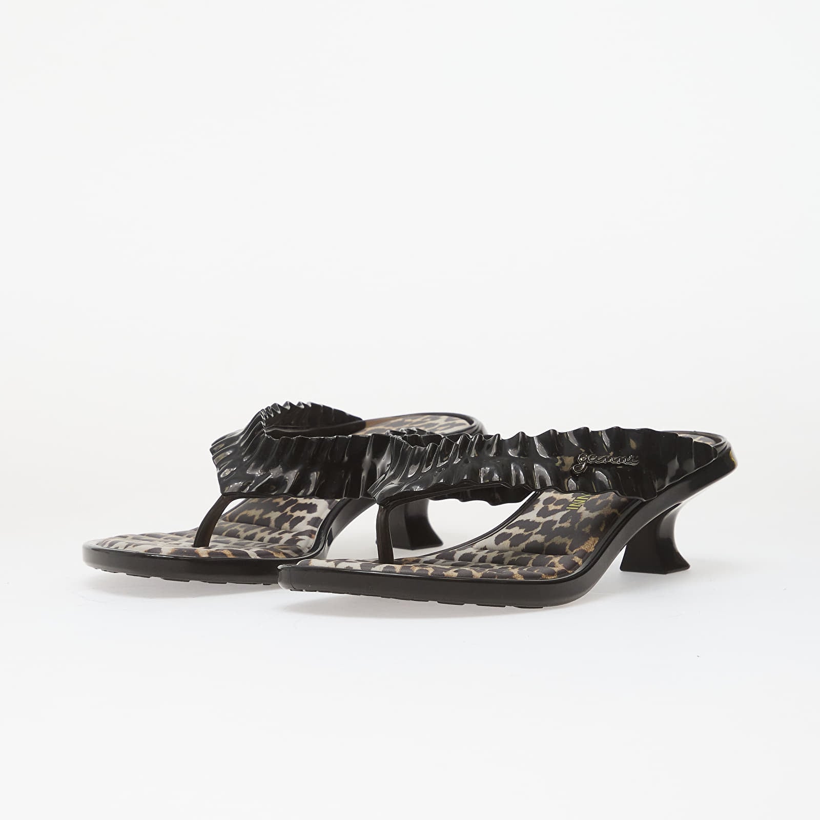 Γυναικεία παπούτσια Melissa Thong Kitten Heel + Ganni Ad Black