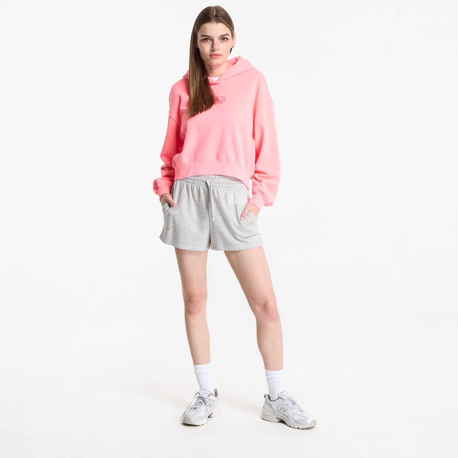 Hanorace GAP Pg Cropped Po Hood Pink