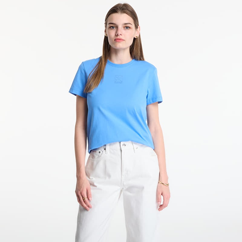 Marškinėliai Calvin Klein Ss 20S Jersey Emblem Crew Tee Marina
