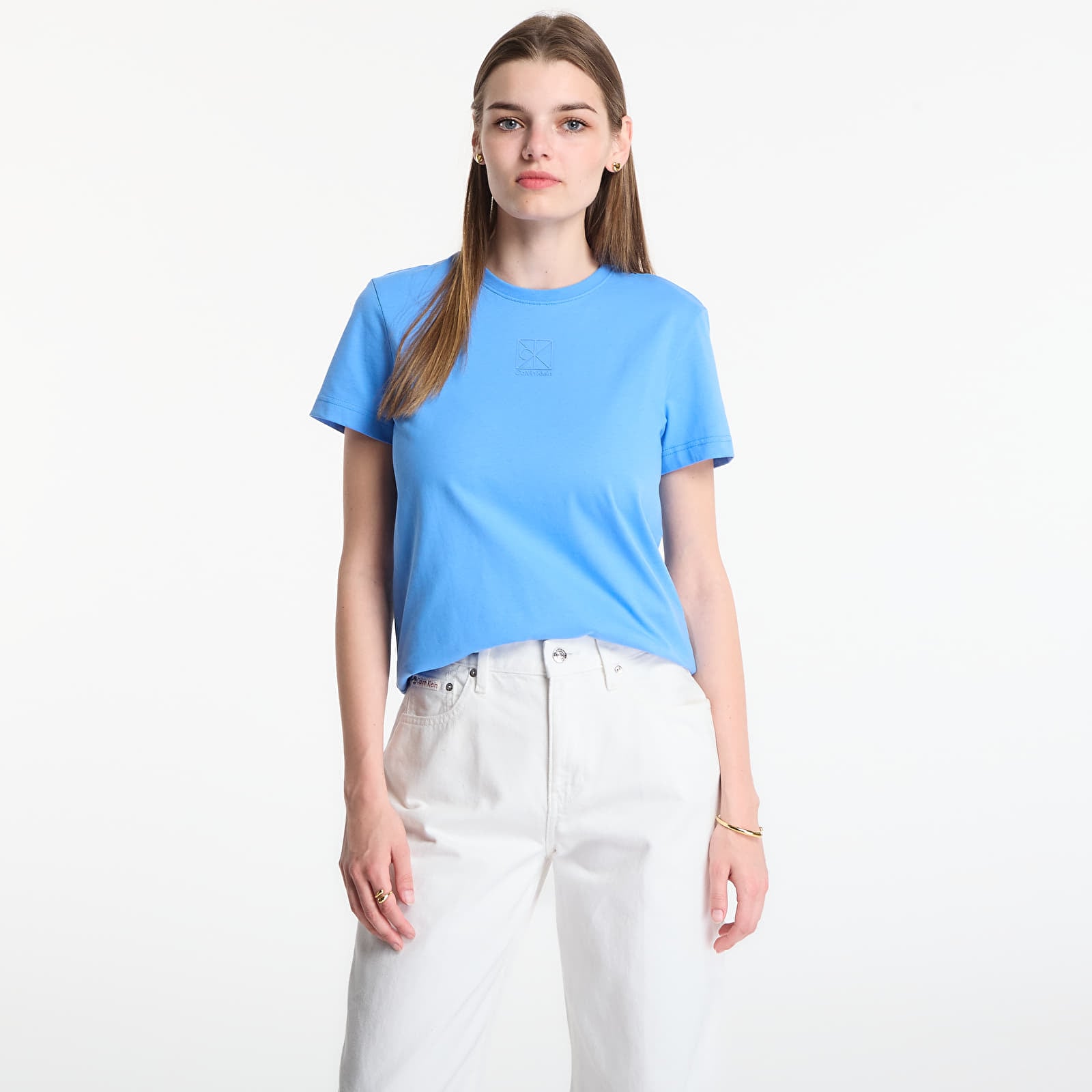 Тениски Calvin Klein Ss 20S Jersey Emblem Crew Tee Marina