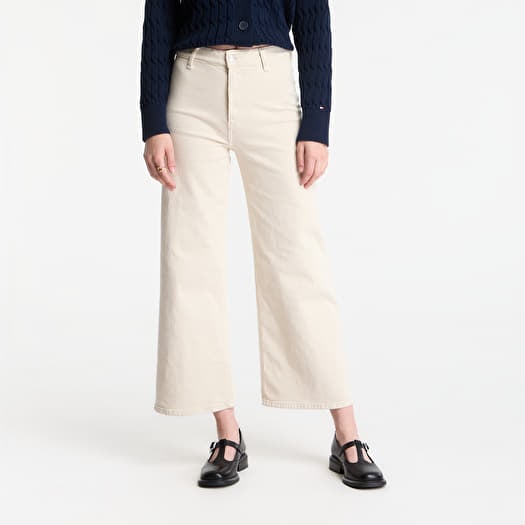 Farkut Tommy Hilfiger Wide Leg Washed Clr Hw Ankle Jeans Muslin