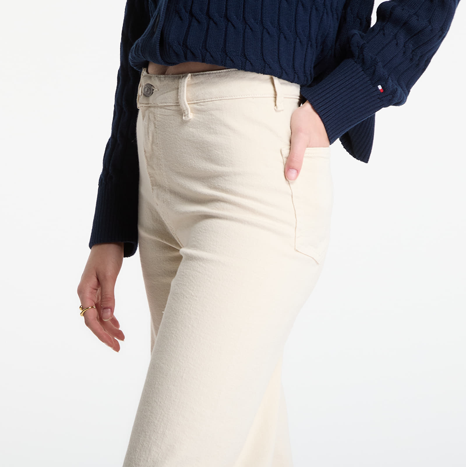 Jeans Tommy Hilfiger Wide Leg Washed Clr Hw Ankle Jeans Muslin
