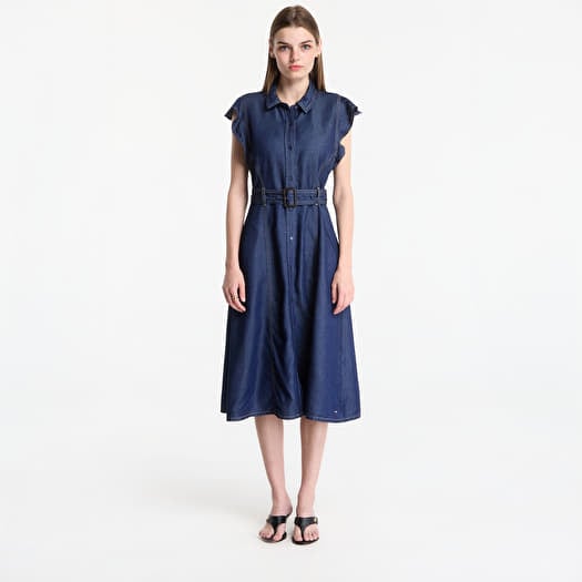 Kjole Tommy Hilfiger Volant F&F Midi Dress Leny Ss Leny