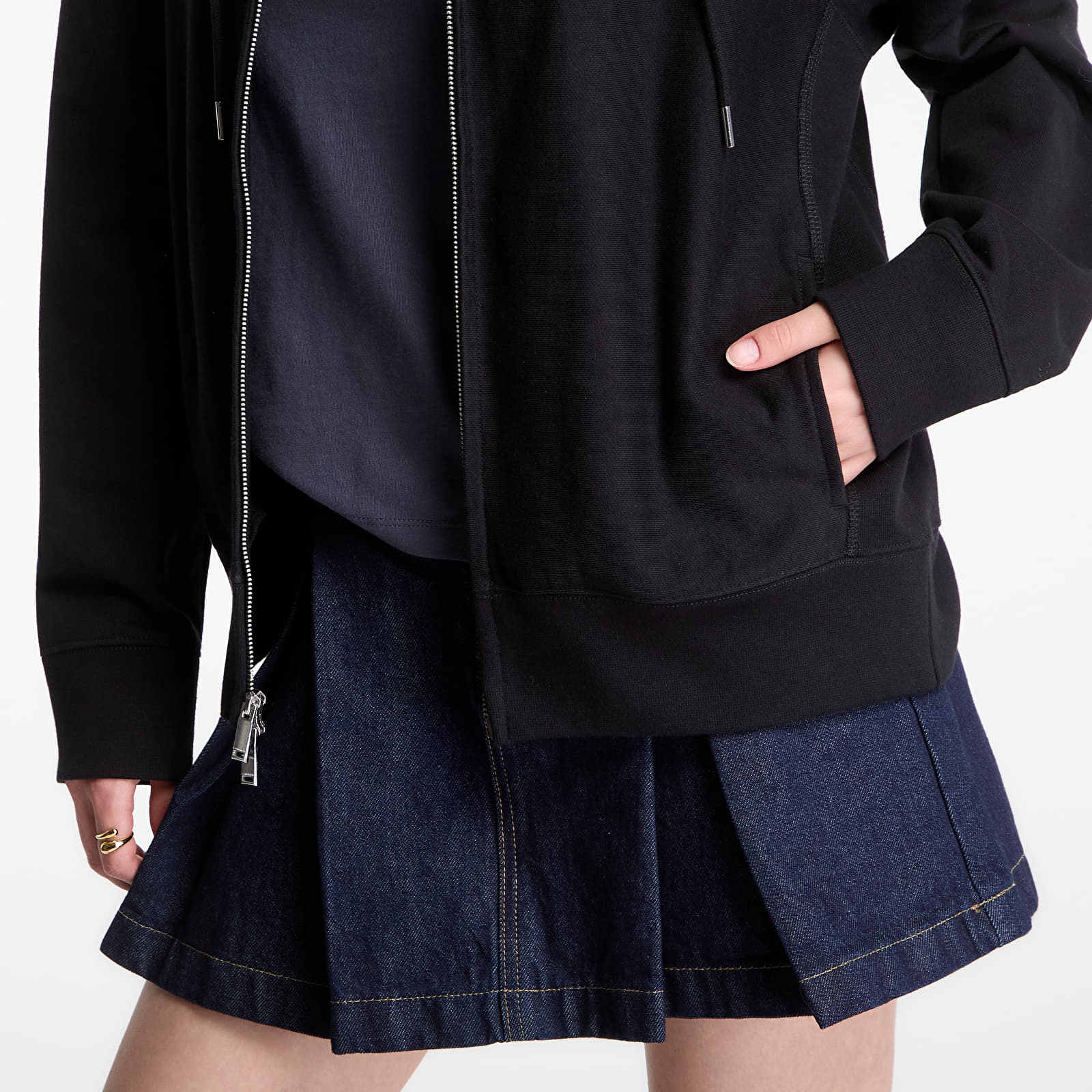 Суичърти Calvin Klein LS Prm Tery Script FZ Hoodie Black