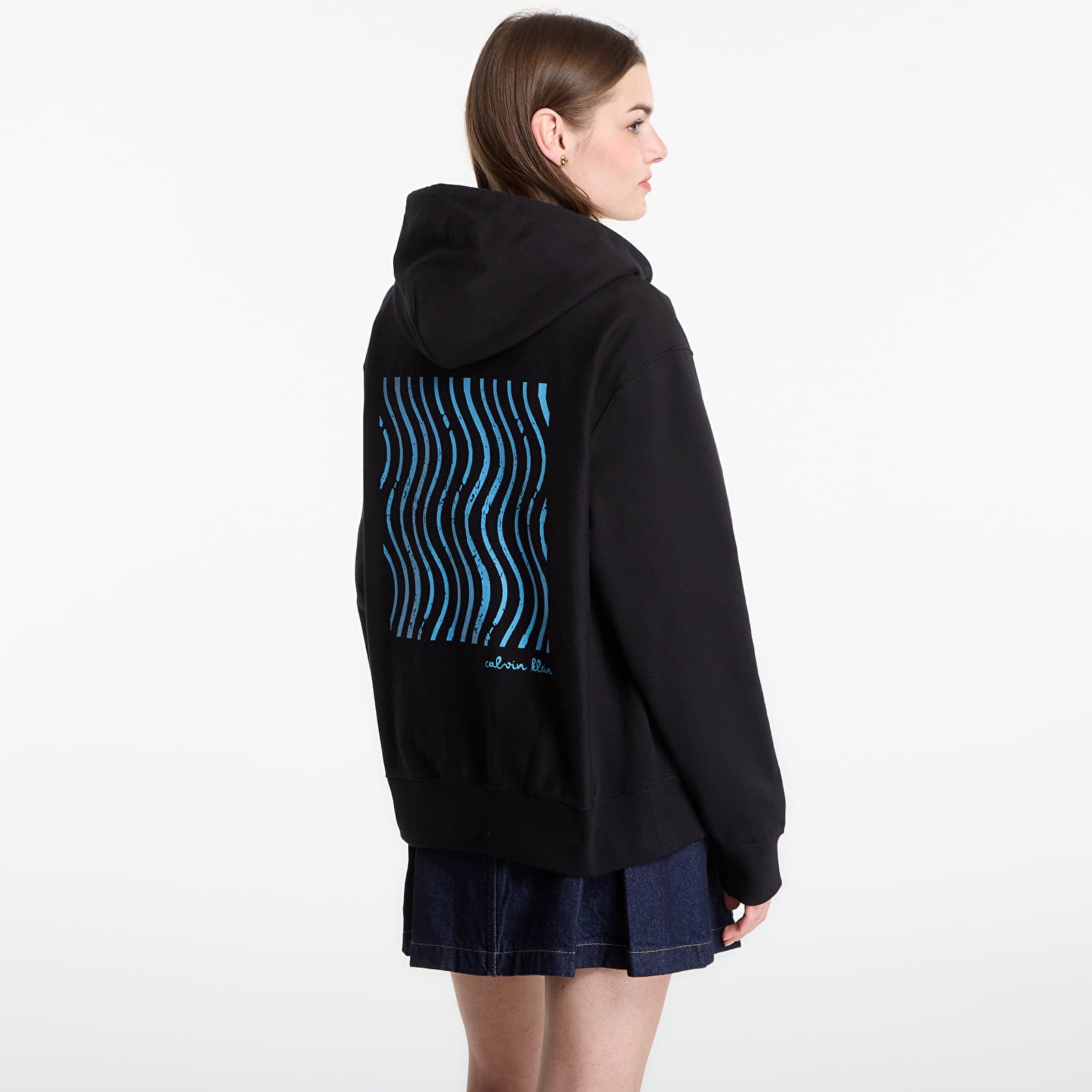 Суичърти Calvin Klein LS Prm Tery Script FZ Hoodie Black