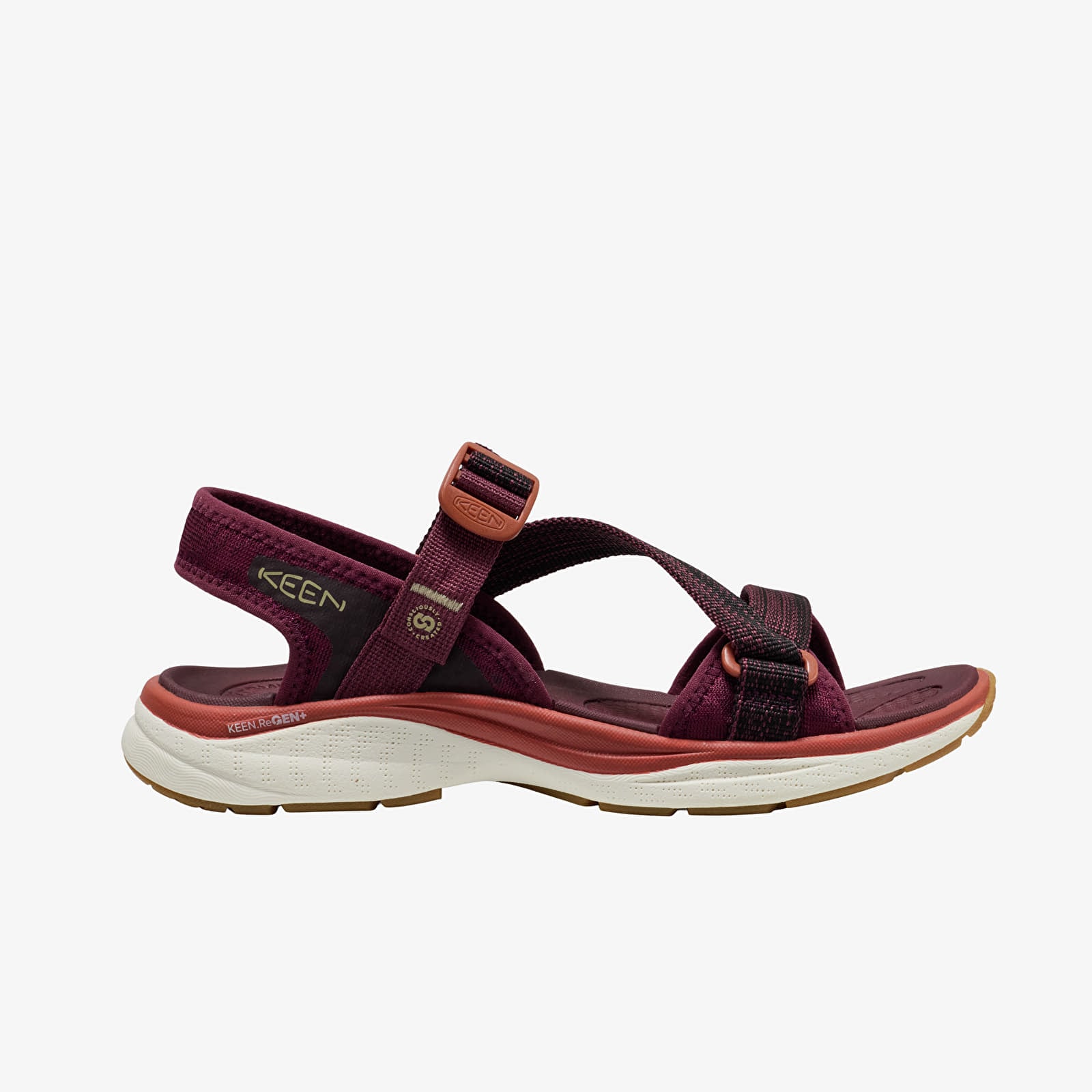 Dámské tenisky a boty KEEN Leiki Ot Sandal Women Fig/ Burnt Brick