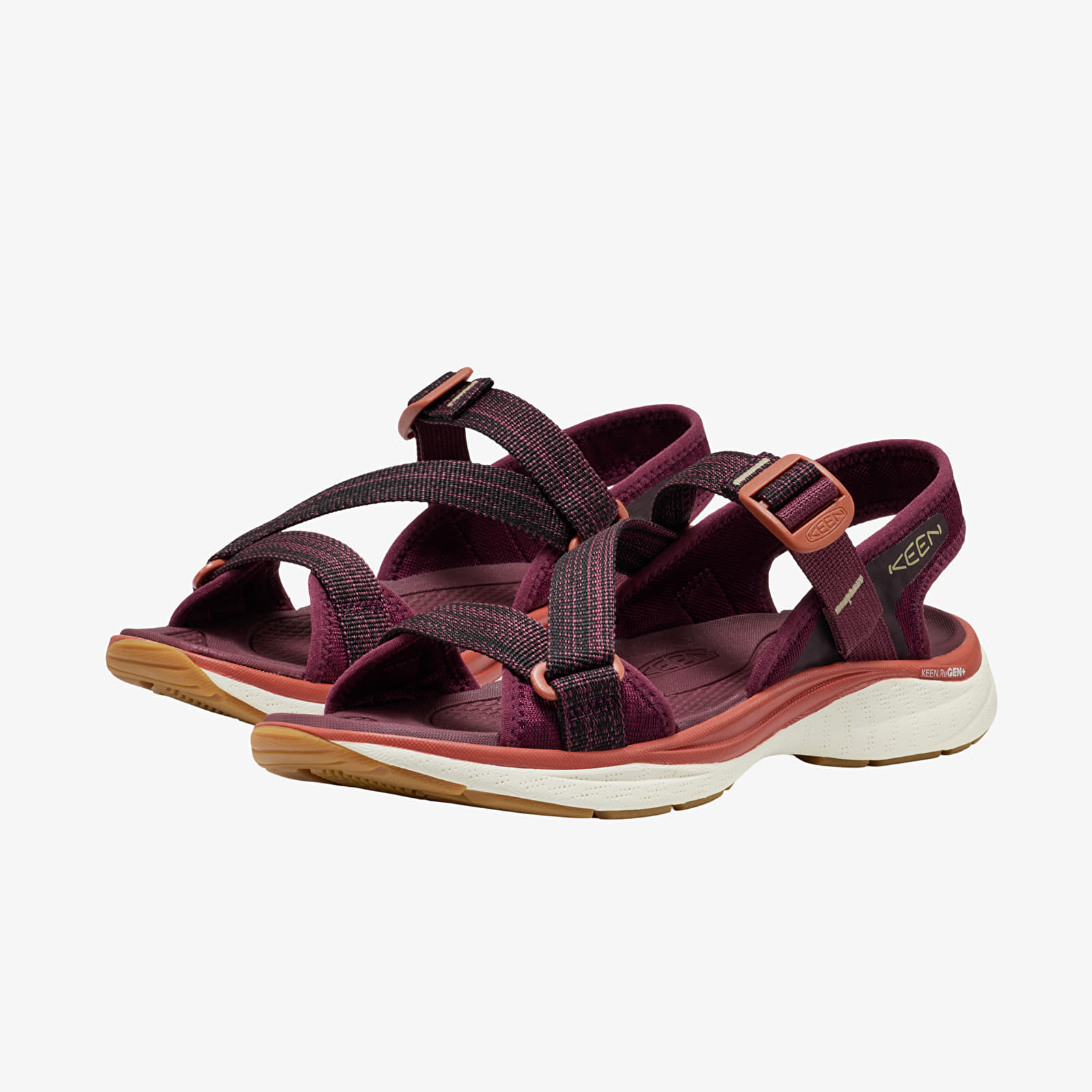Dámské tenisky a boty KEEN Leiki Ot Sandal Women Fig/ Burnt Brick
