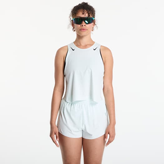 Tílko Nike AeroSwift Women's Dri-FIT ADV Cropped Running Tank Top Barely Green/ Black