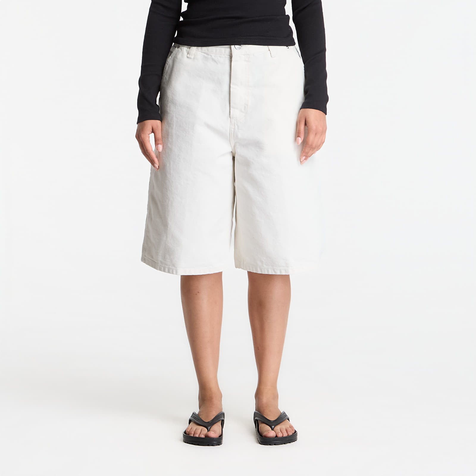 Dámské kraťasy Carhartt WIP W' Nixon Single Knee Short Wax Stone Washed