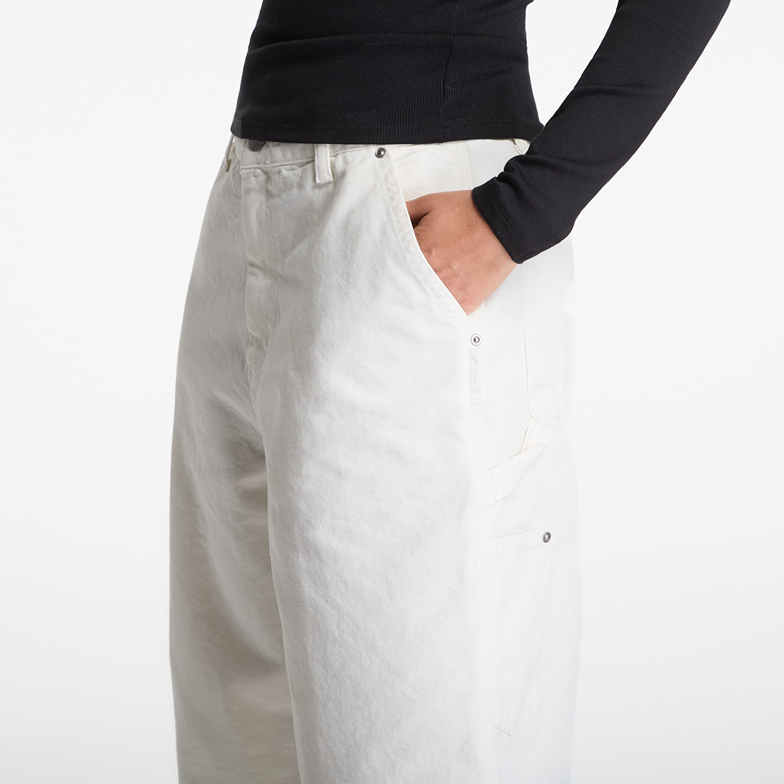 Dámské kraťasy Carhartt WIP W' Nixon Single Knee Short Wax Stone Washed