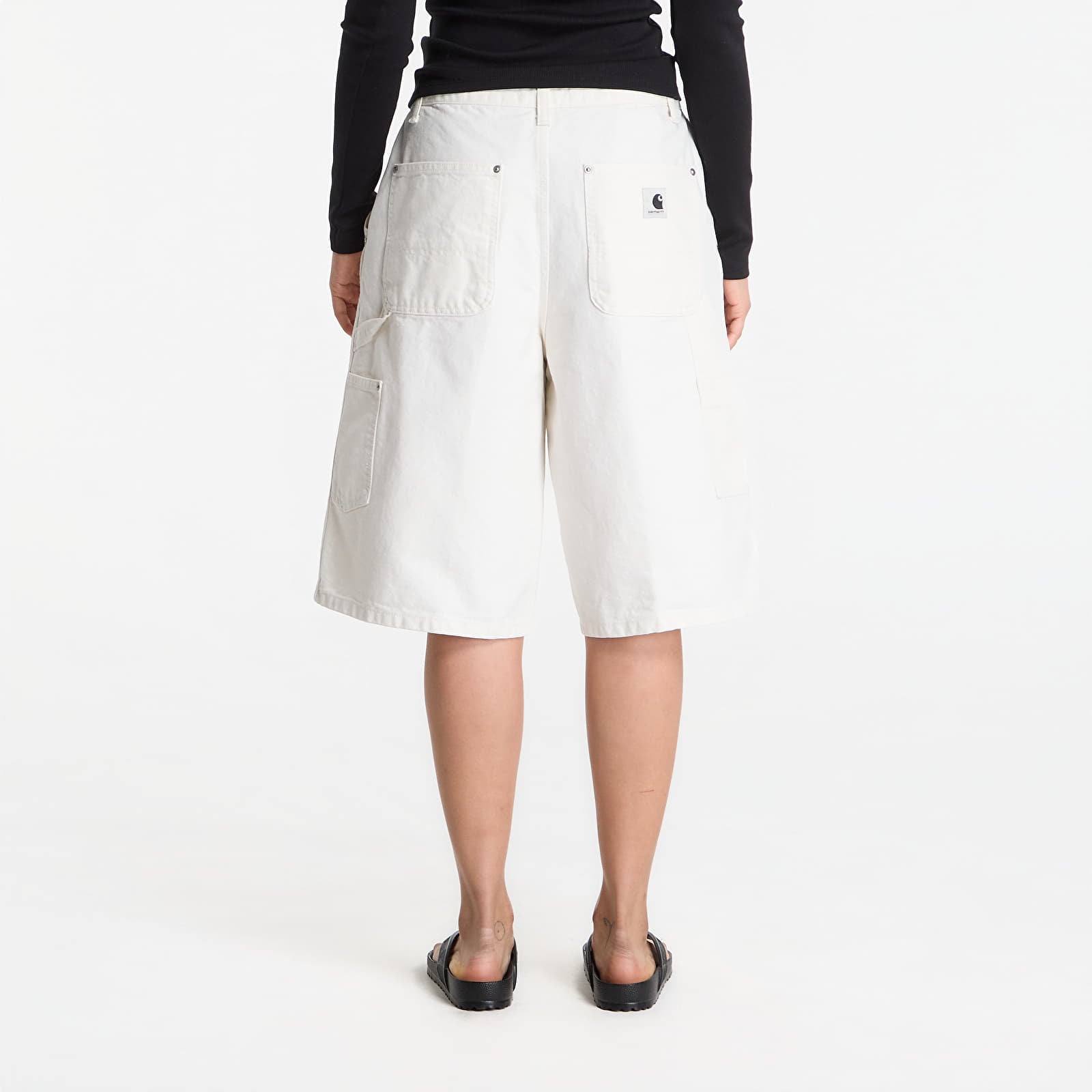 Dámské kraťasy Carhartt WIP W' Nixon Single Knee Short Wax Stone Washed