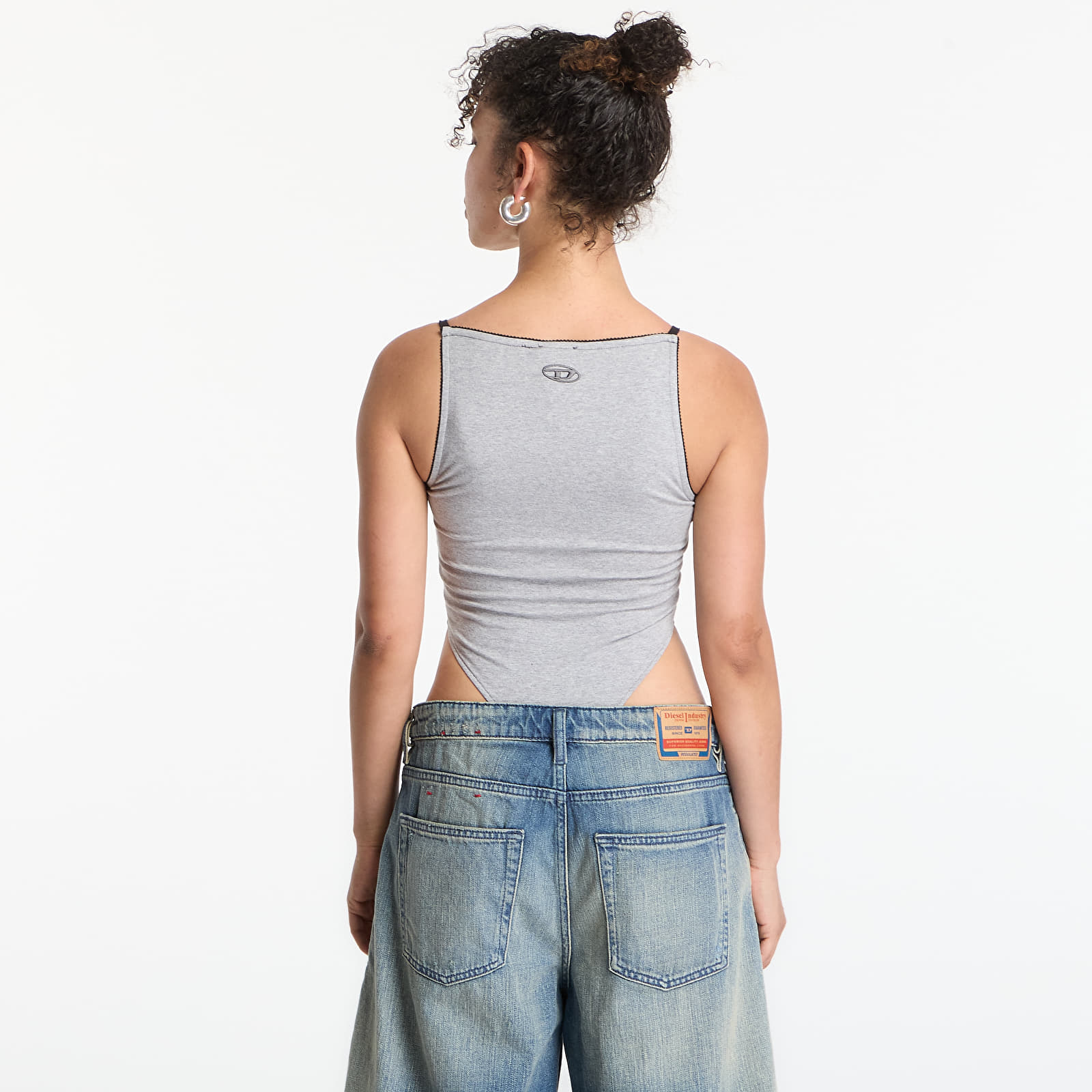 Ženske majice bez rukava Diesel T-Ameris-S1 Tank Top Grey Melange