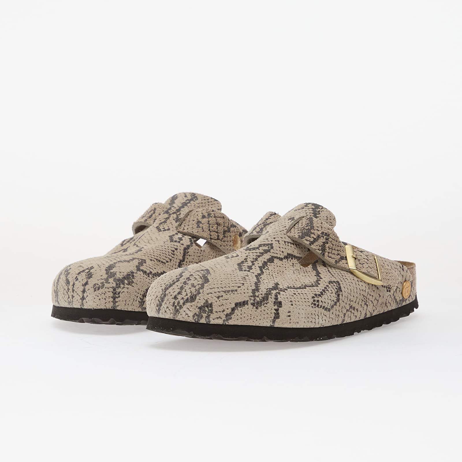 Sneakers och skor för kvinnor Birkenstock Boston Print LEVE Snake Oyster