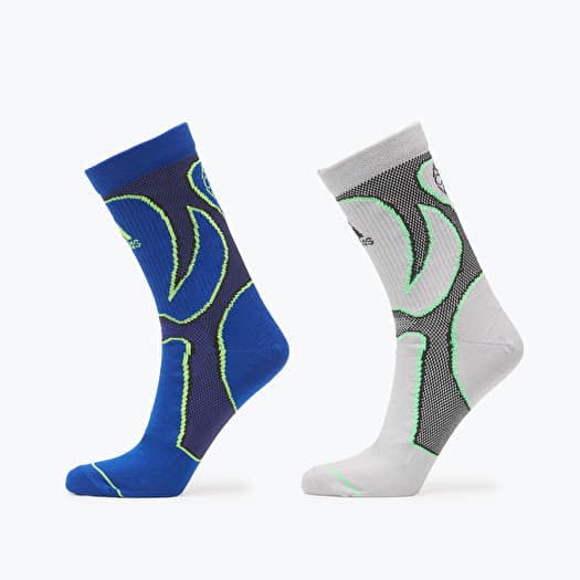 adidas Teamgeist Crew Socks 2 Pairs Grey Two