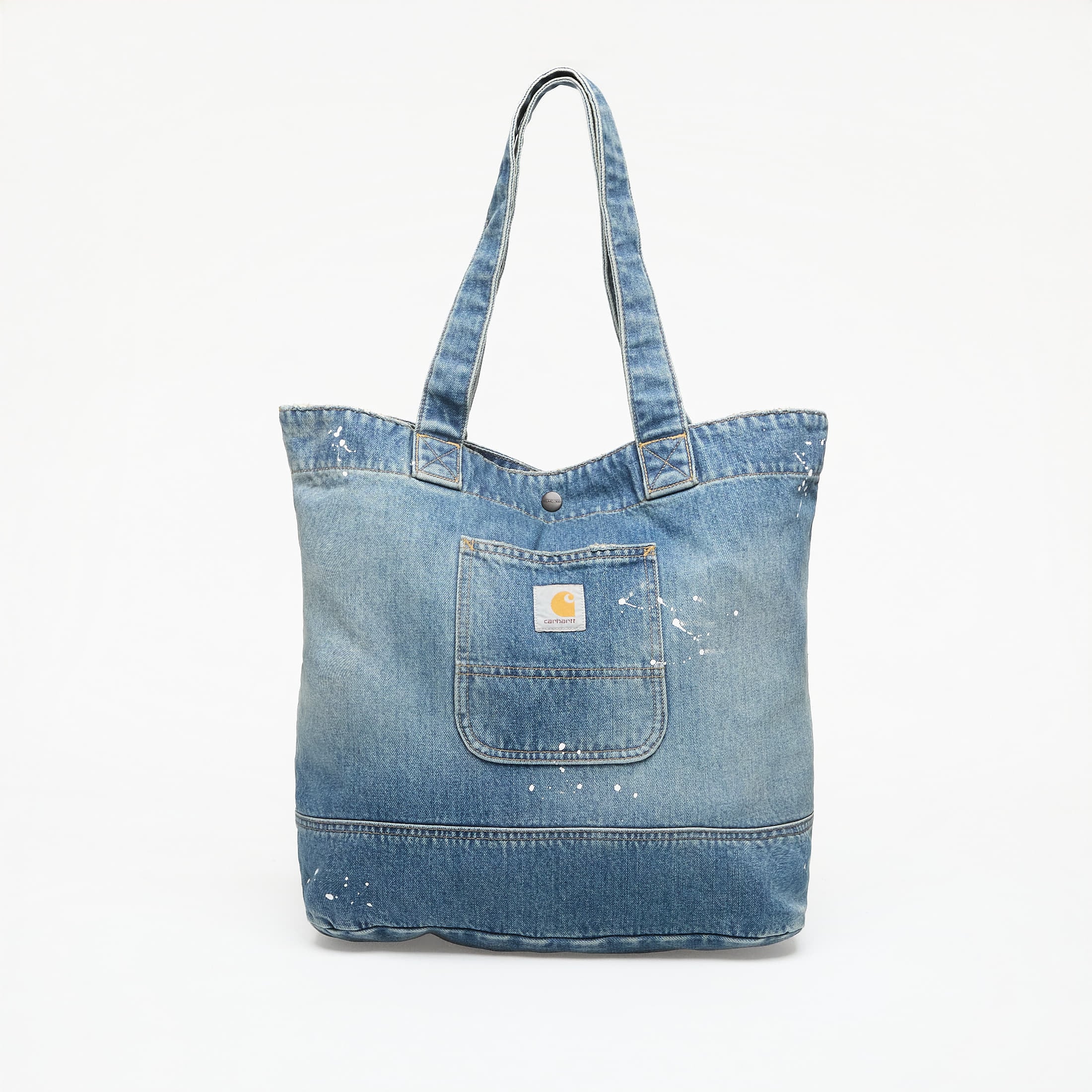 Bag Carhartt WIP Denim Tote Blue Destroy Wash, Splatter Universal