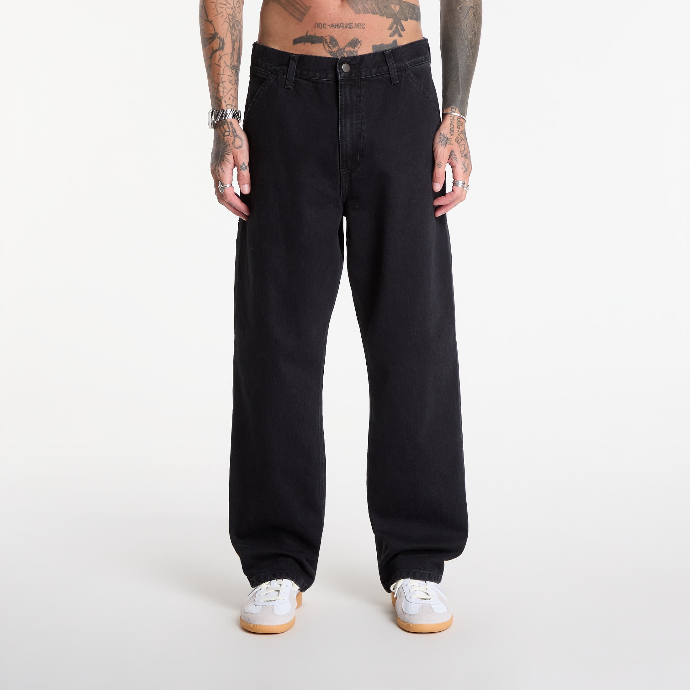 Jeans Carhartt WIP Single Knee Pant Black Stone Washed 33