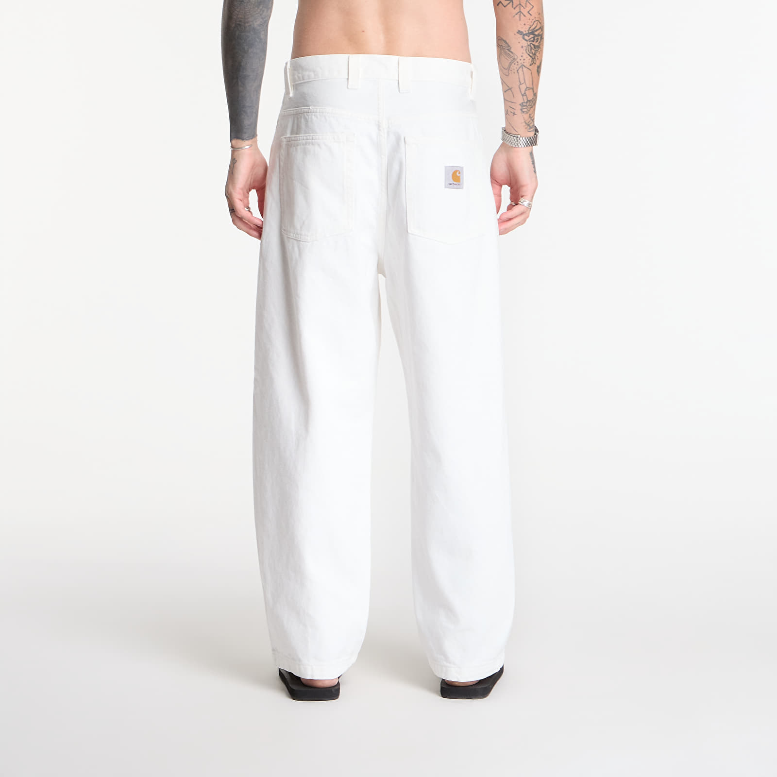 Muške traperice Carhartt WIP Brandon Pant White Rinsed