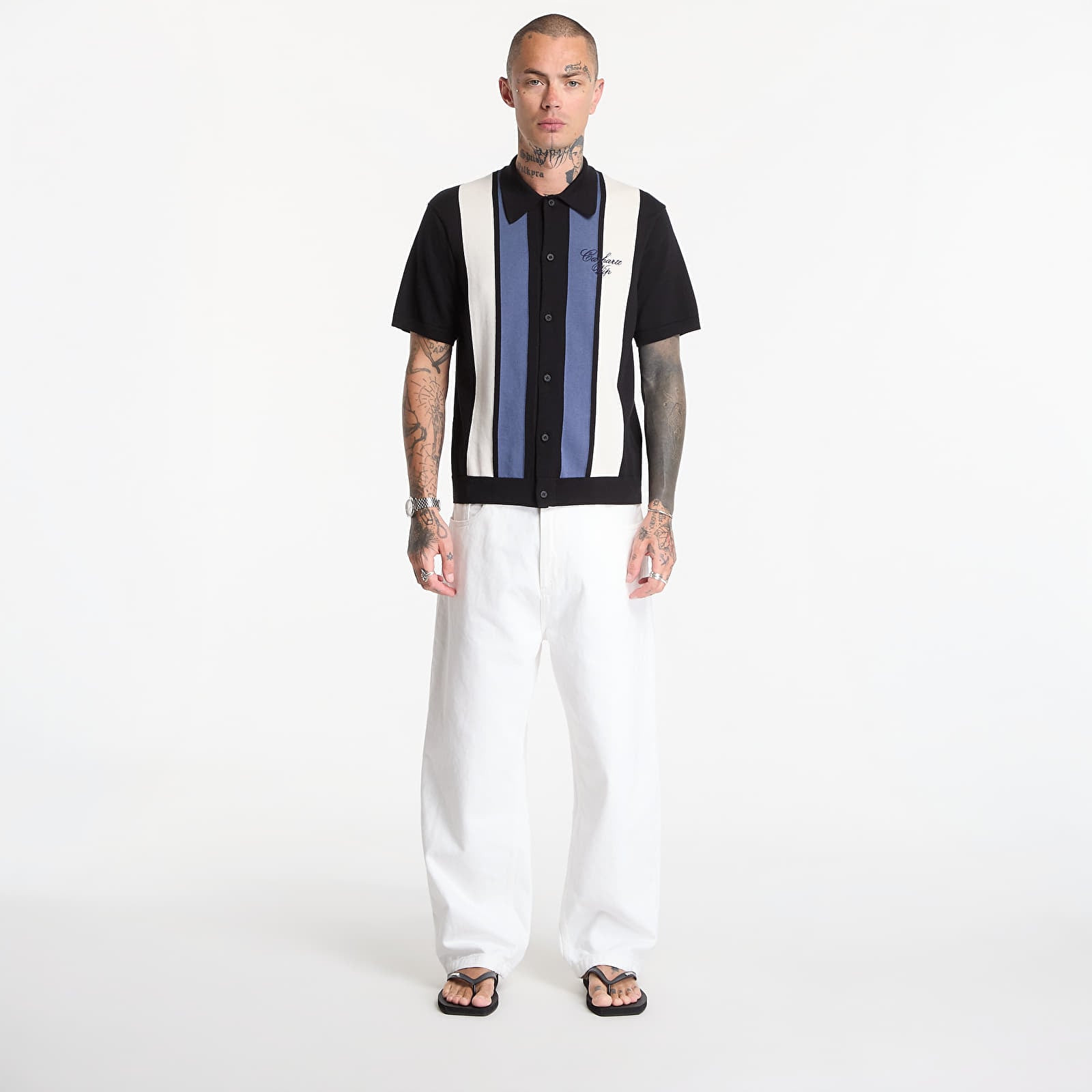 Muške traperice Carhartt WIP Brandon Pant White Rinsed