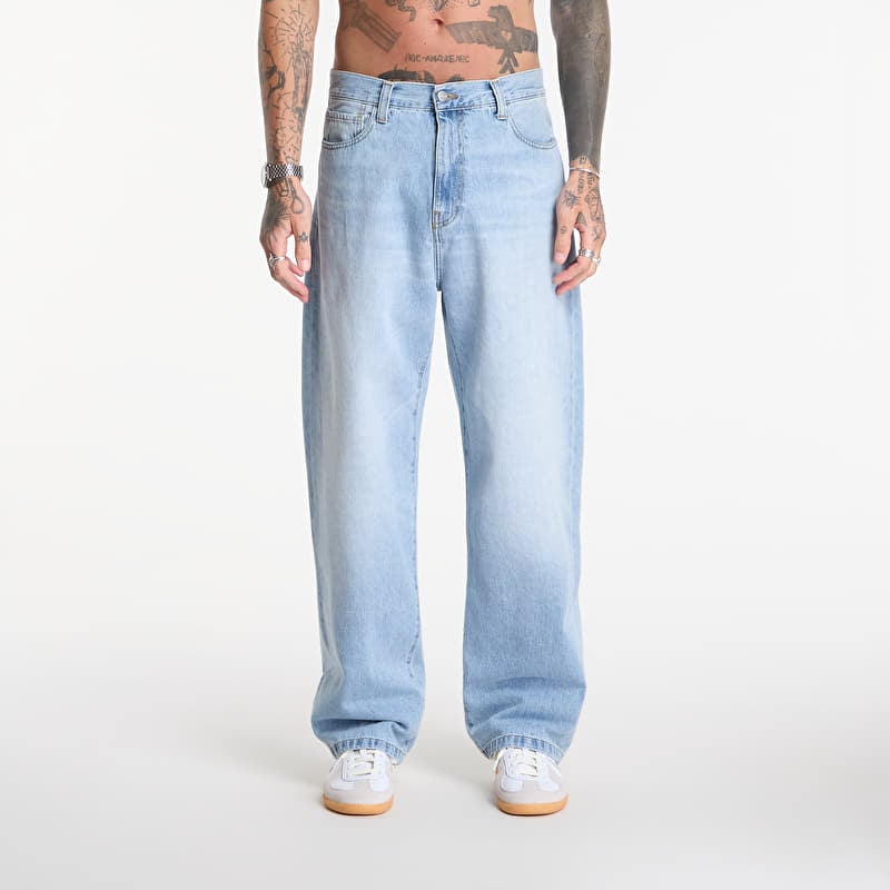 Džínsy Carhartt WIP Landon Pant Blue Heavy Worn Bleached
