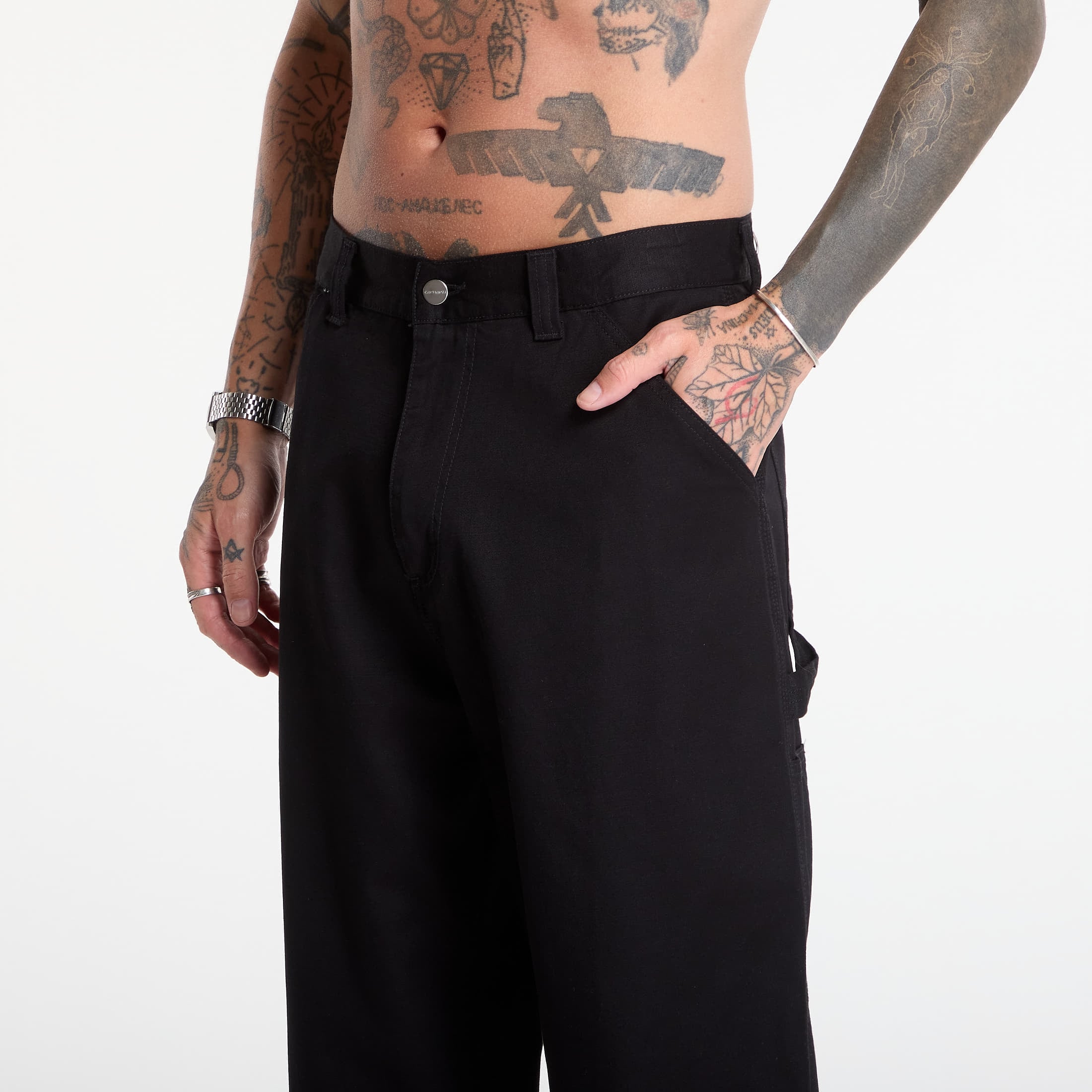 Τζιν Carhartt WIP OG Single Knee Pant Black Rinsed M