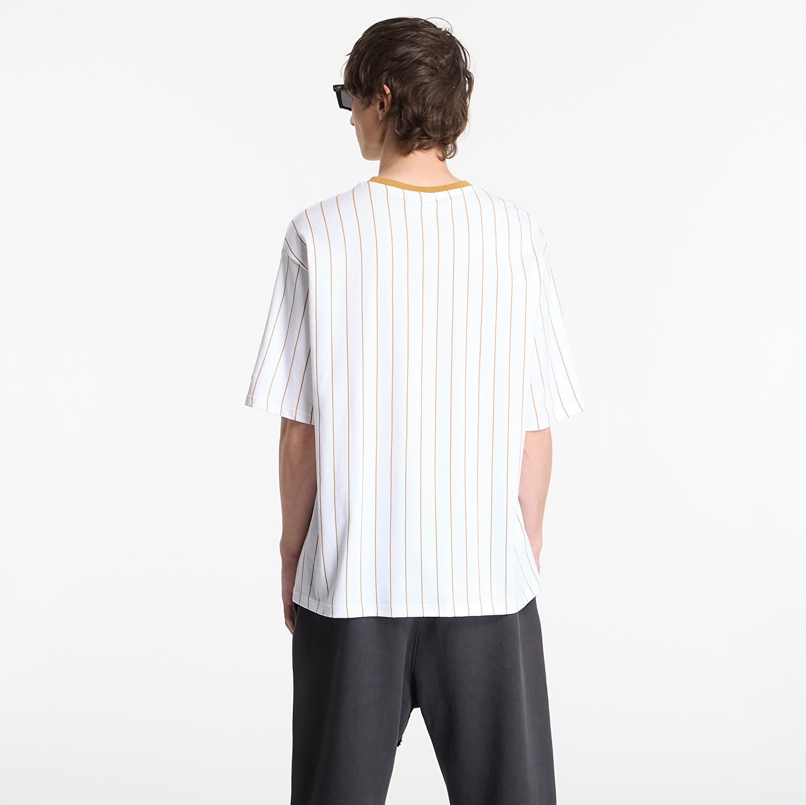 Muške majice kratkih rukava New Era Pinstripe OS Tee UNISEX Optic White/ DOC
