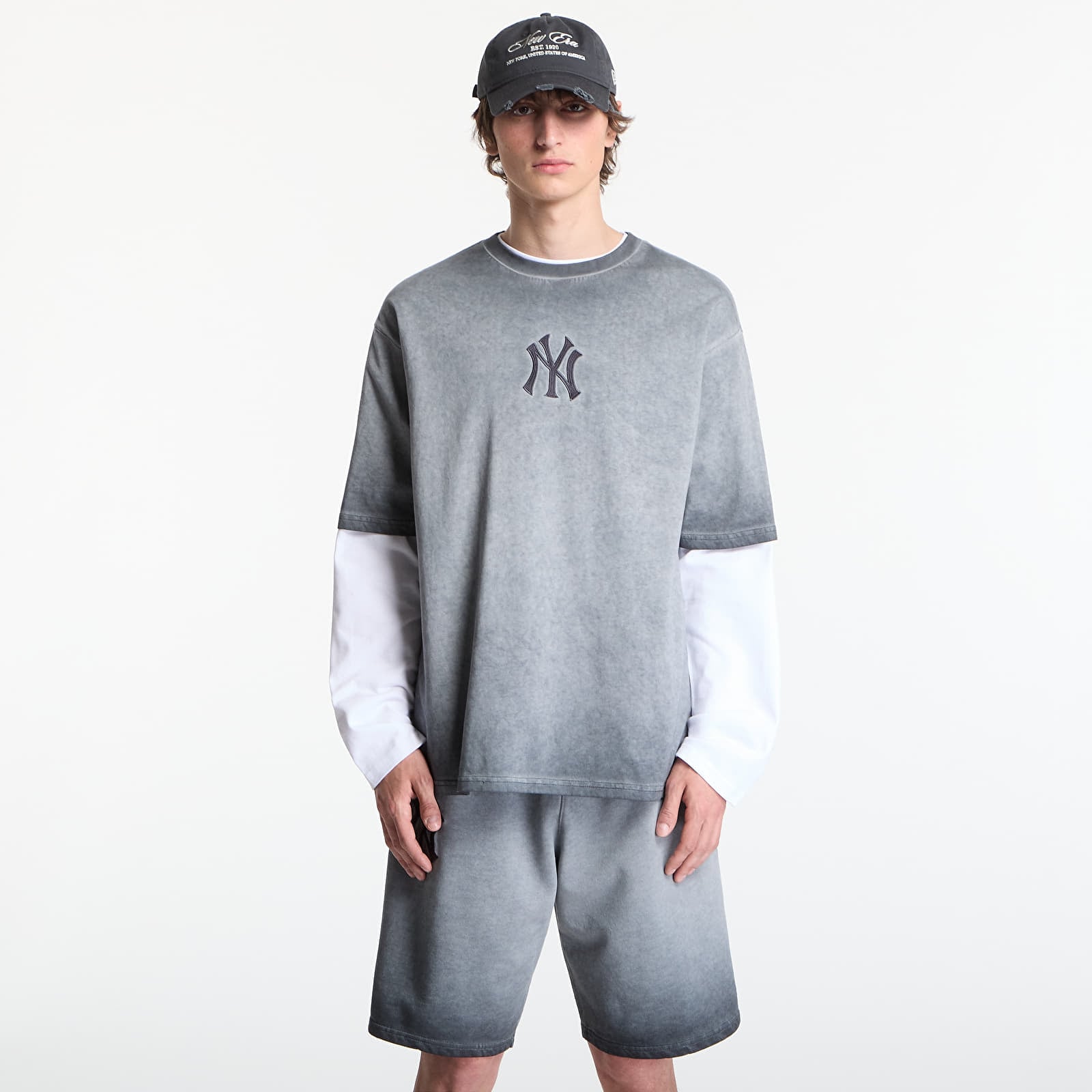 Muške majice kratkih rukava New Era MLB Washed Logo Tee New York Yankees UNISEX Black