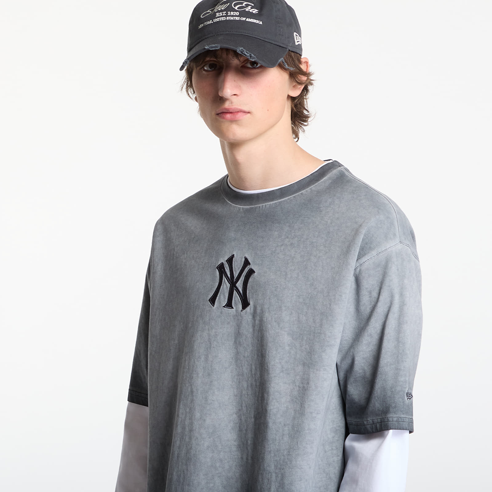 Muške majice kratkih rukava New Era MLB Washed Logo Tee New York Yankees UNISEX Black