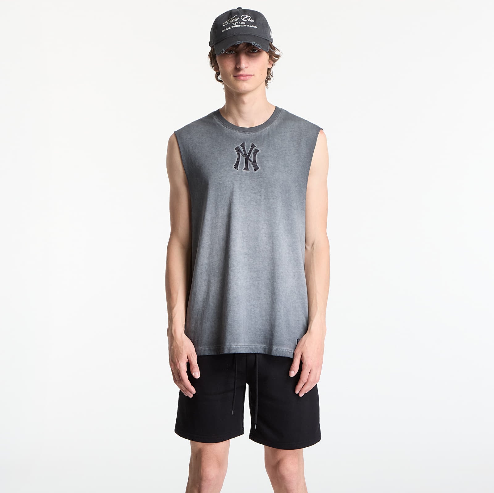 Men's T-shirts New Era MLB Washed Logo Sleeveless Tee New York Yankees UNISEX Black