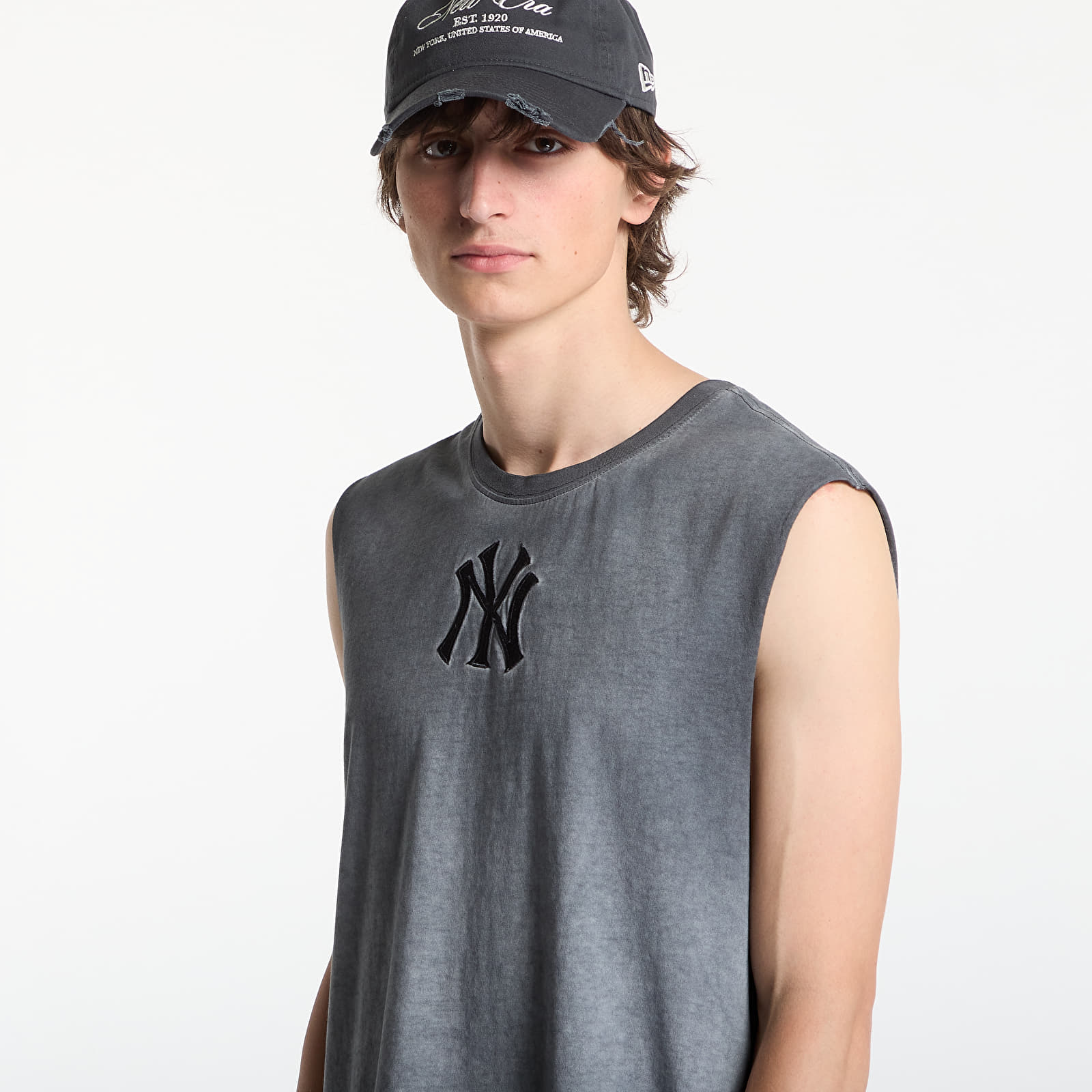 Men's T-shirts New Era MLB Washed Logo Sleeveless Tee New York Yankees UNISEX Black