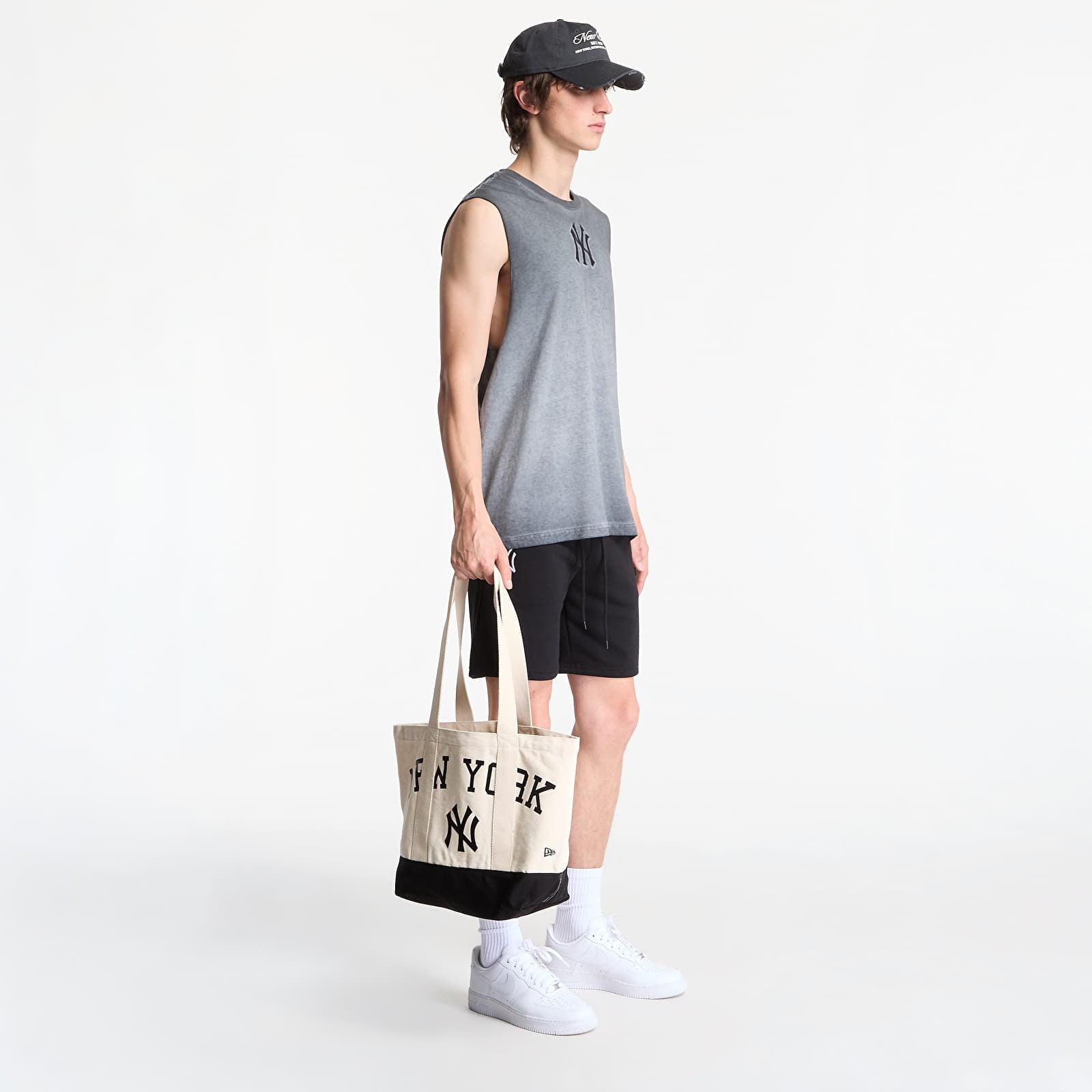Men's T-shirts New Era MLB Washed Logo Sleeveless Tee New York Yankees UNISEX Black