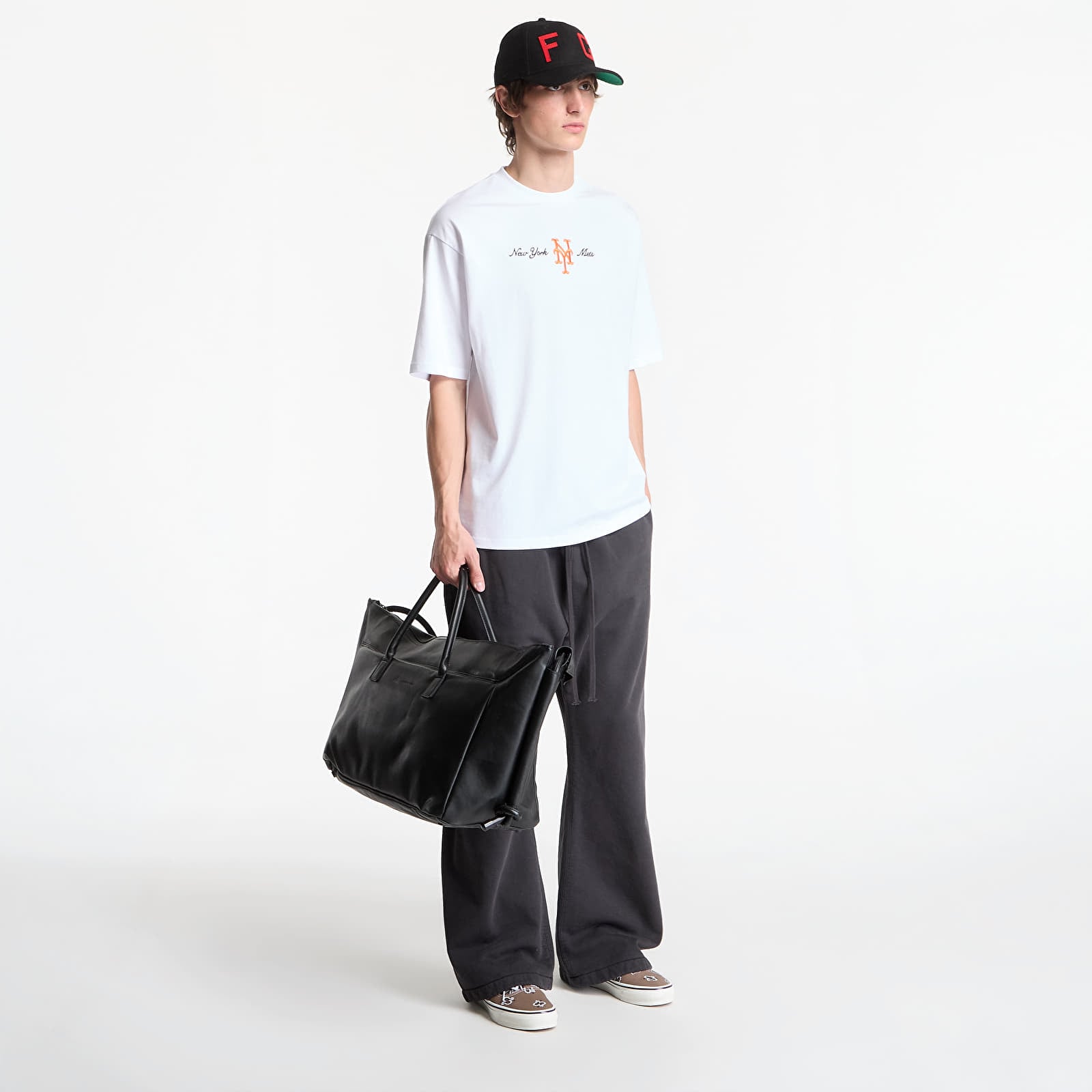 Muške majice kratkih rukava New Era MLB Script OS Tee New York Mets Optic White
