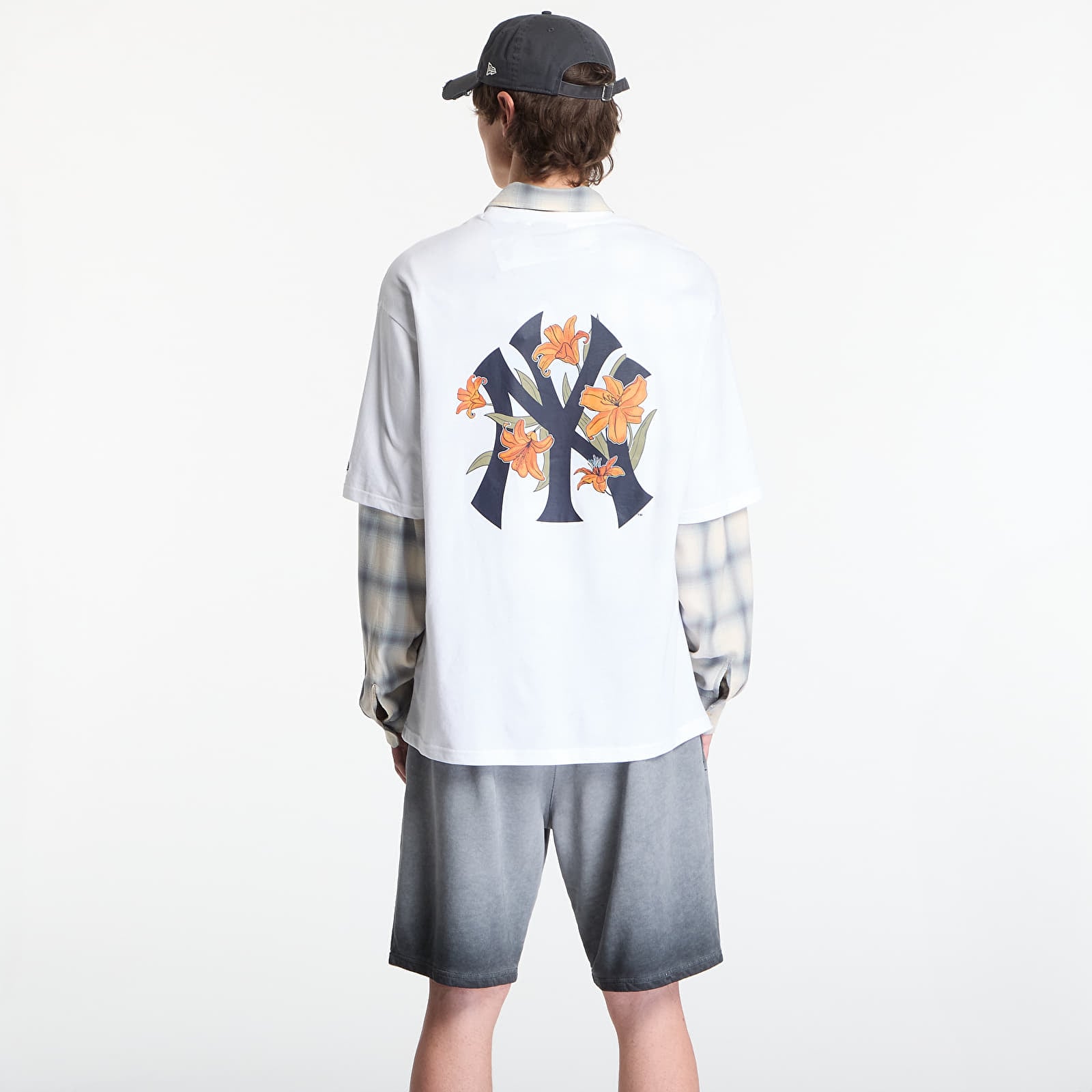 T-shirty męskie New Era MLB Floral OS Tee New York Yankees UNISEX Optic White