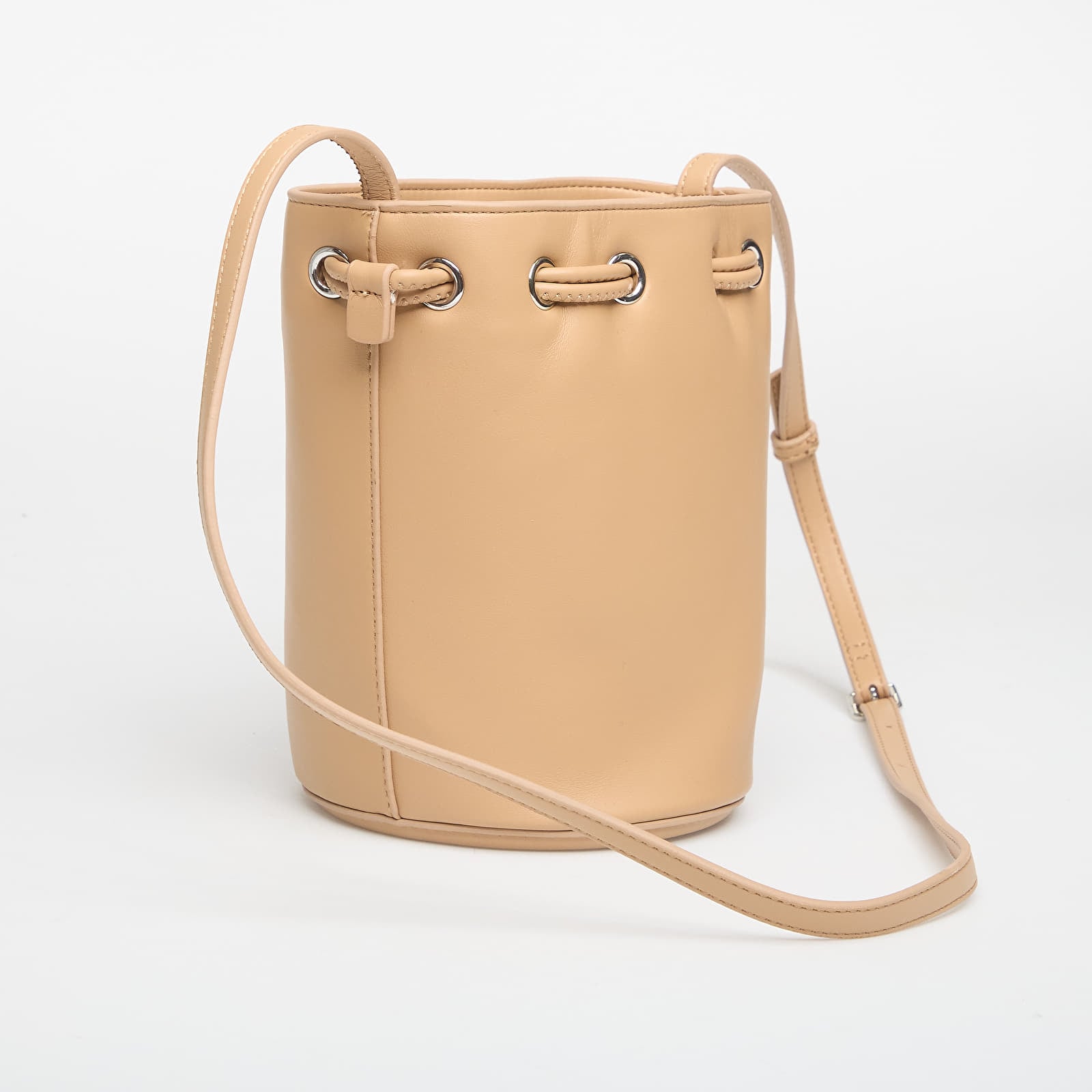 Genți de mână Calvin Klein Bold Ck Small Bucket Bag Tannin